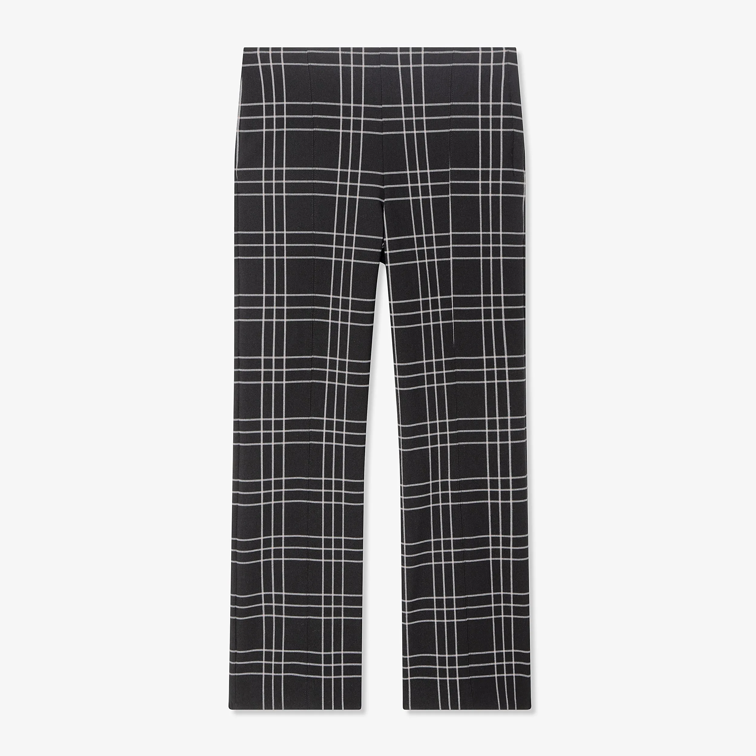 Kick Flare Foster Pant - PowerStretch Plaid :: Black/White Compression Fit Non Chafing Side Seams