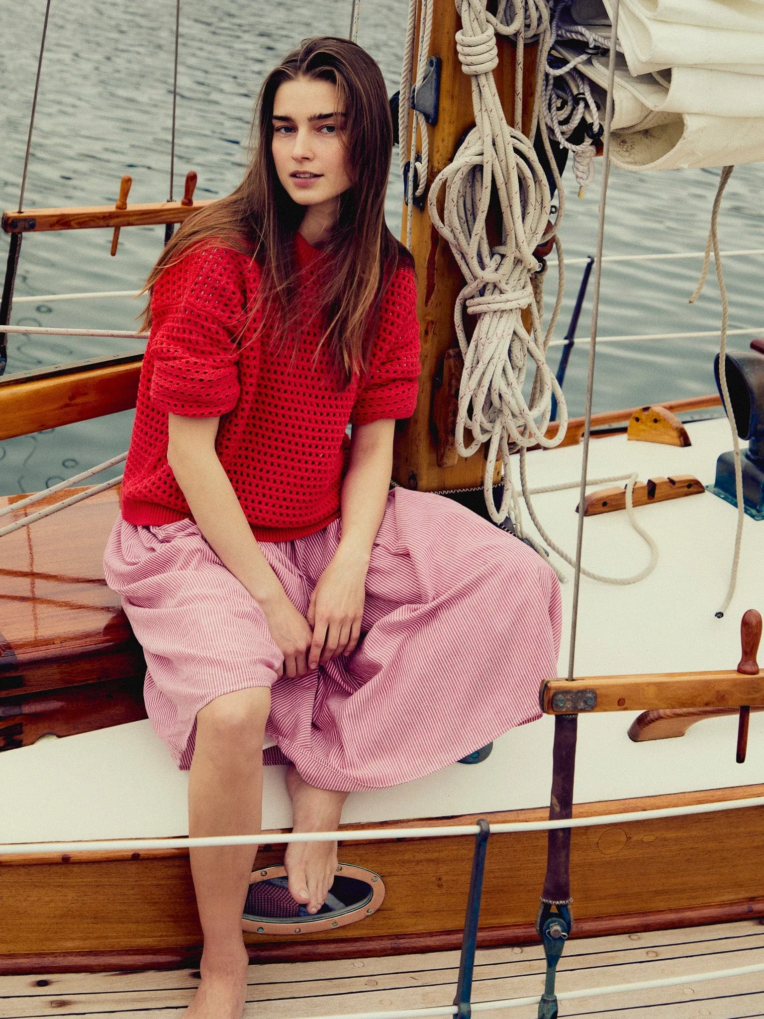 Kitty Pullover in Red Relaxed Look Timeless Cut