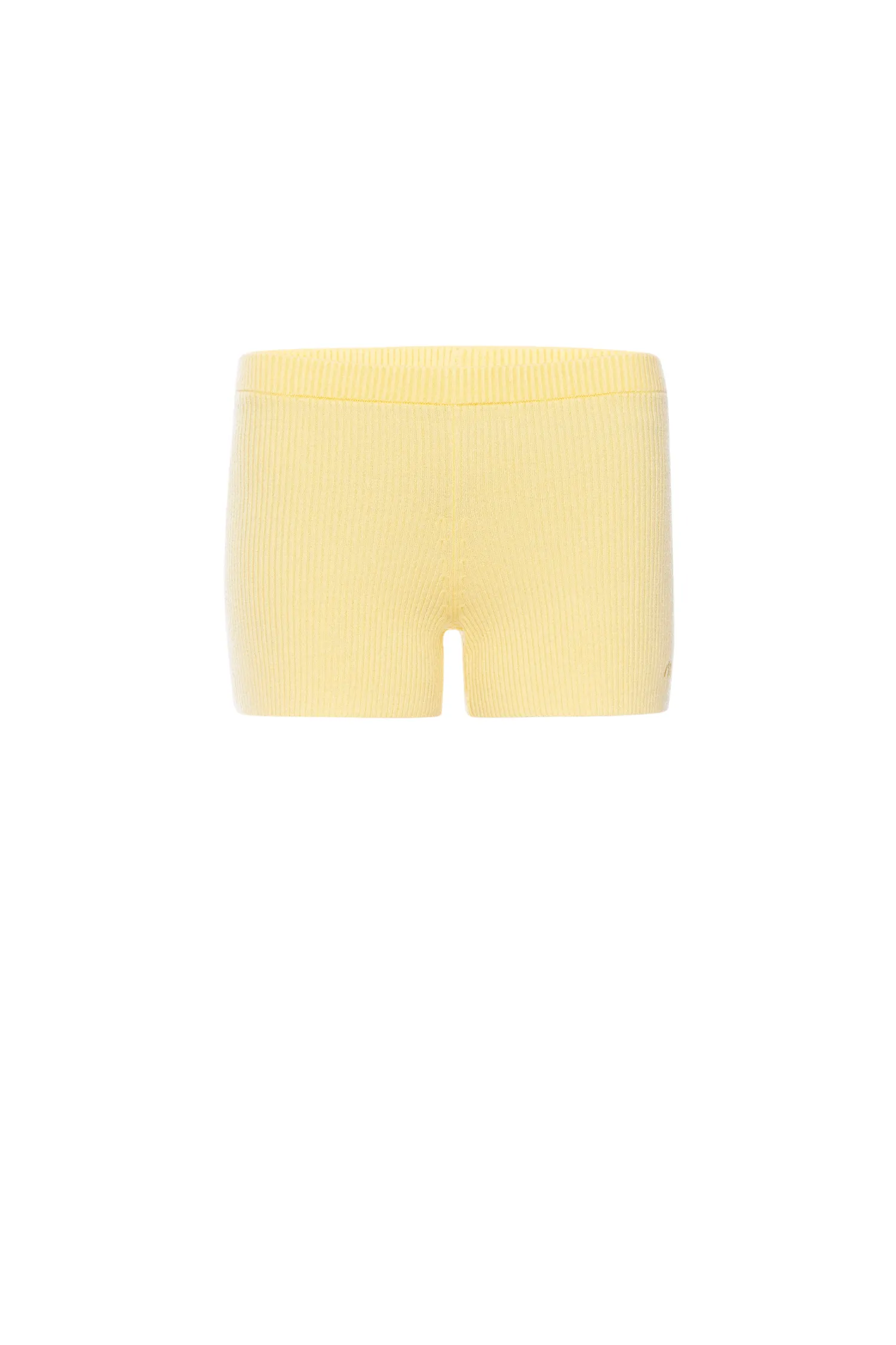elastic waistband HiddenPockets KNIT BOOTY SHORT - BUTTER