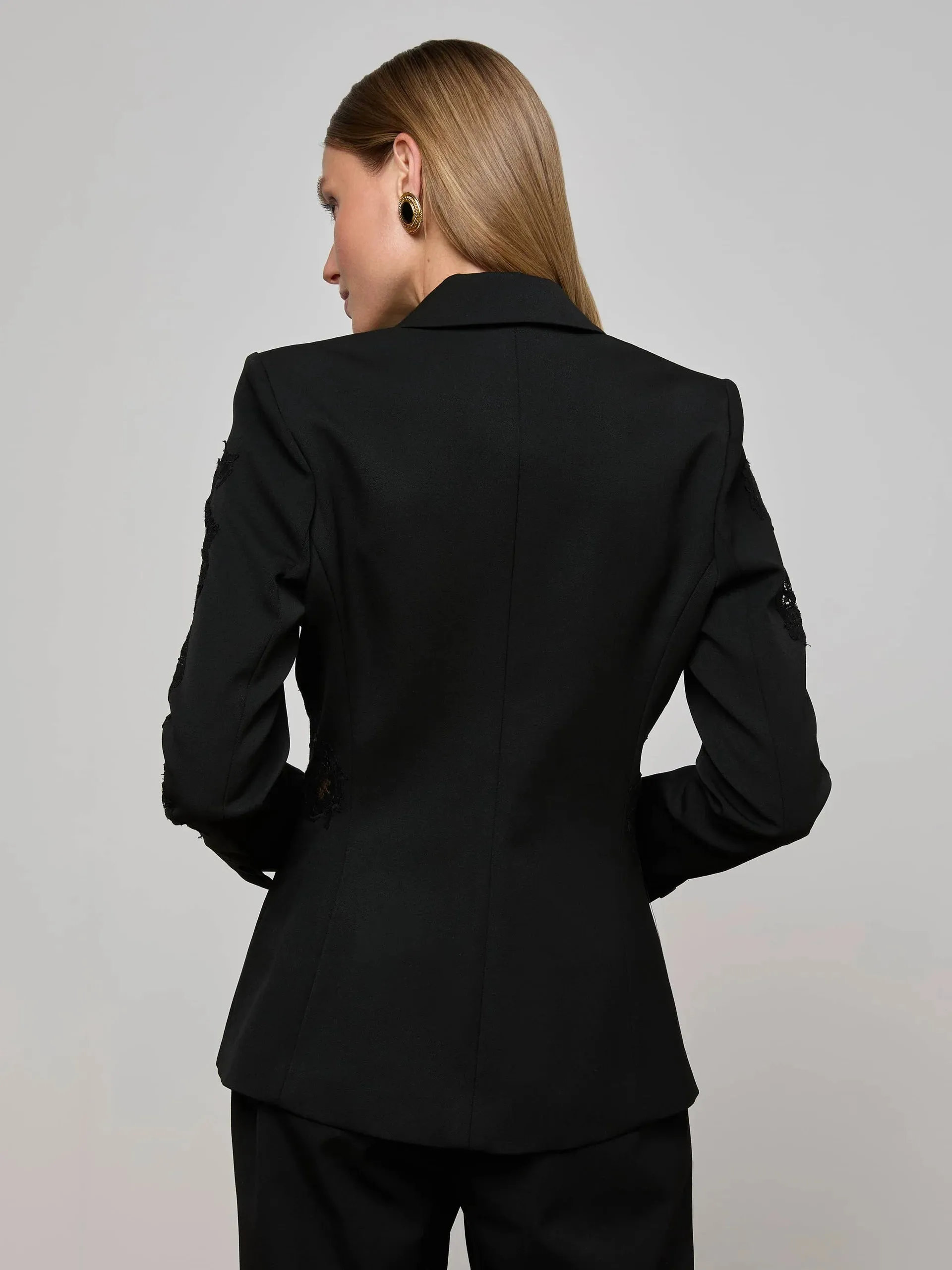 L'AGENCE CLEMENTINE LACE BLAZER LowMaintenance Fabric