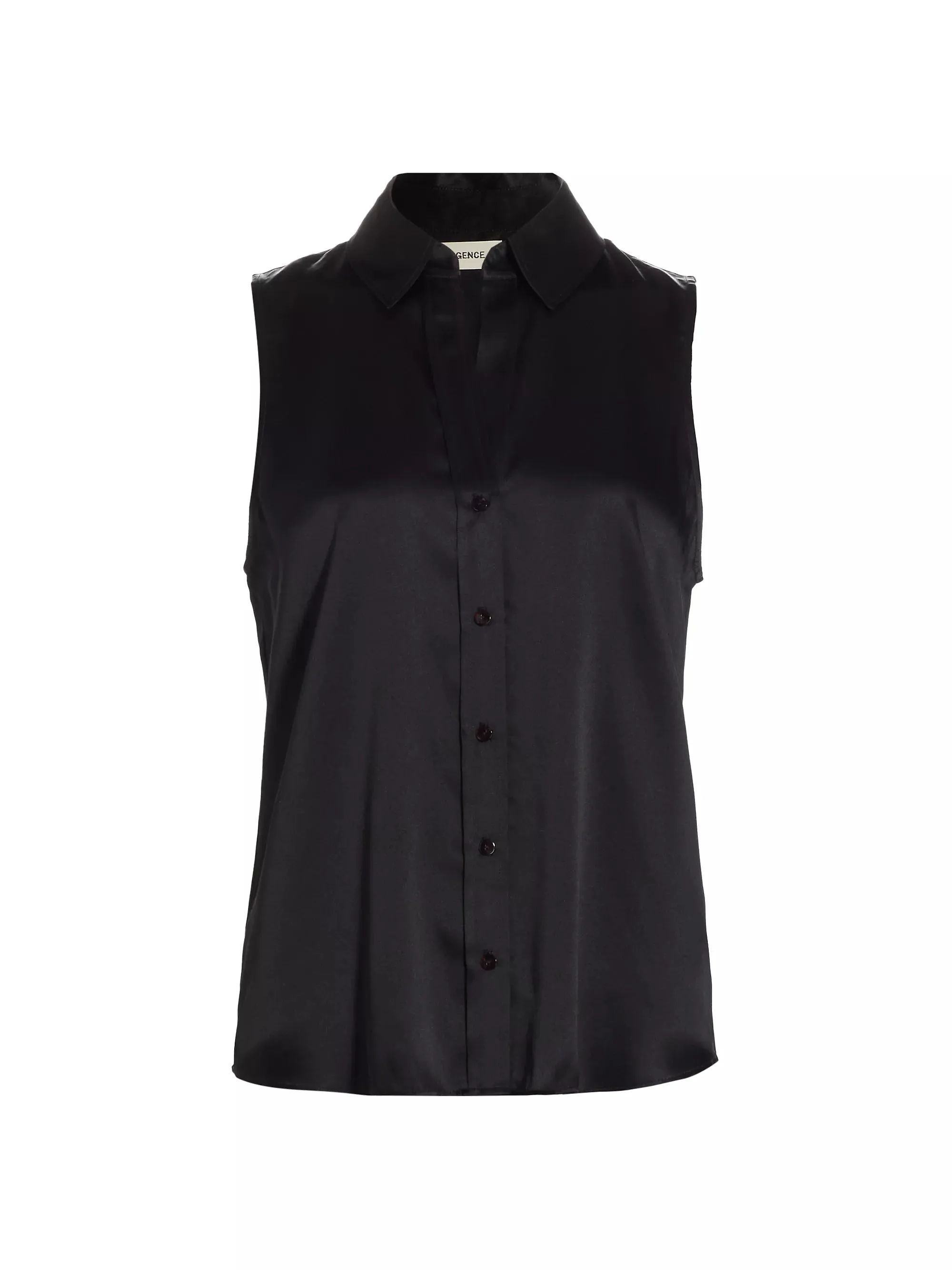 Ribbed Hem Finish L'AGENCE EMMY SLEEVELESS BLOUSE