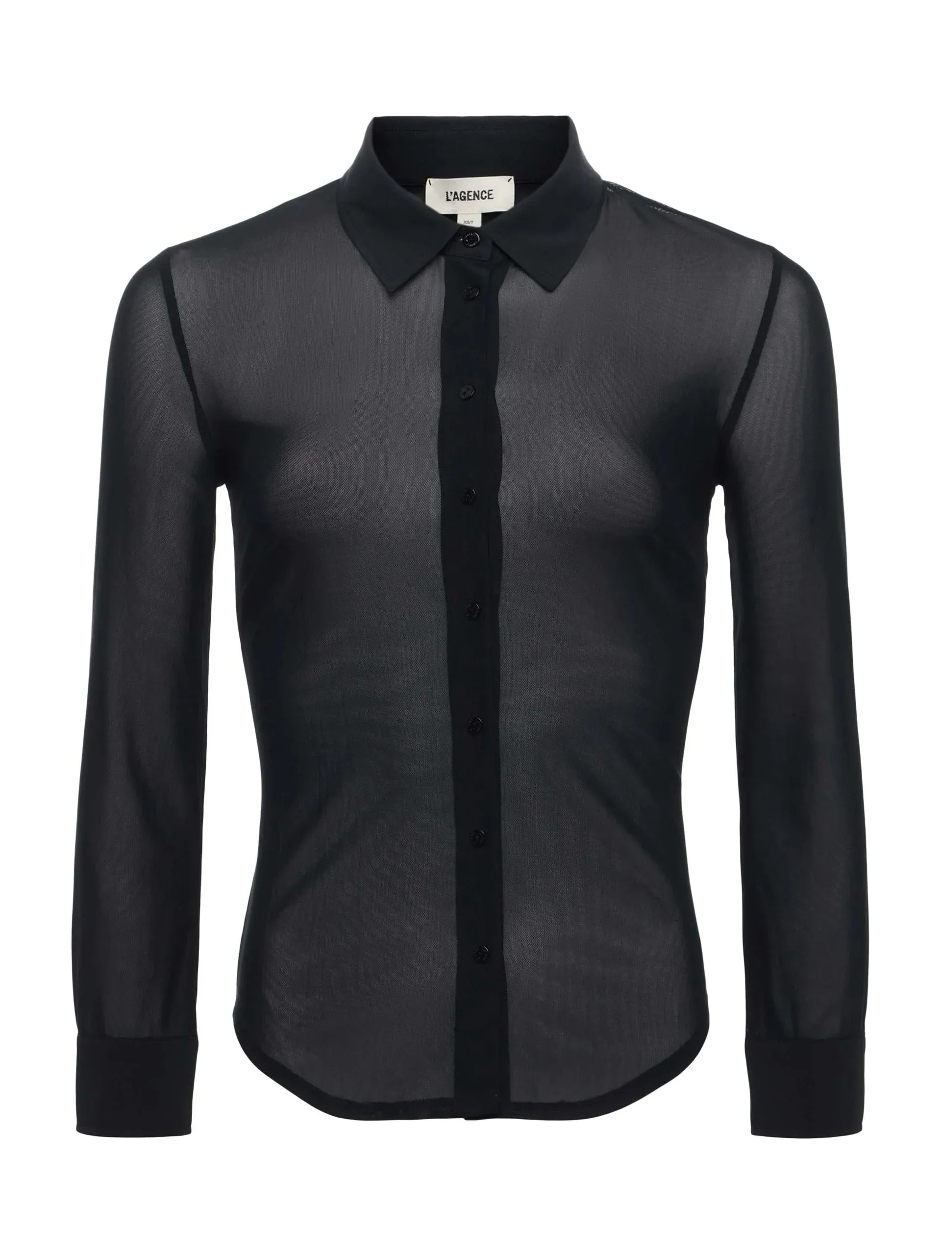 Resilient Elasticity Mesh Lining L'AGENCE INDIANA FITTED BLOUSE