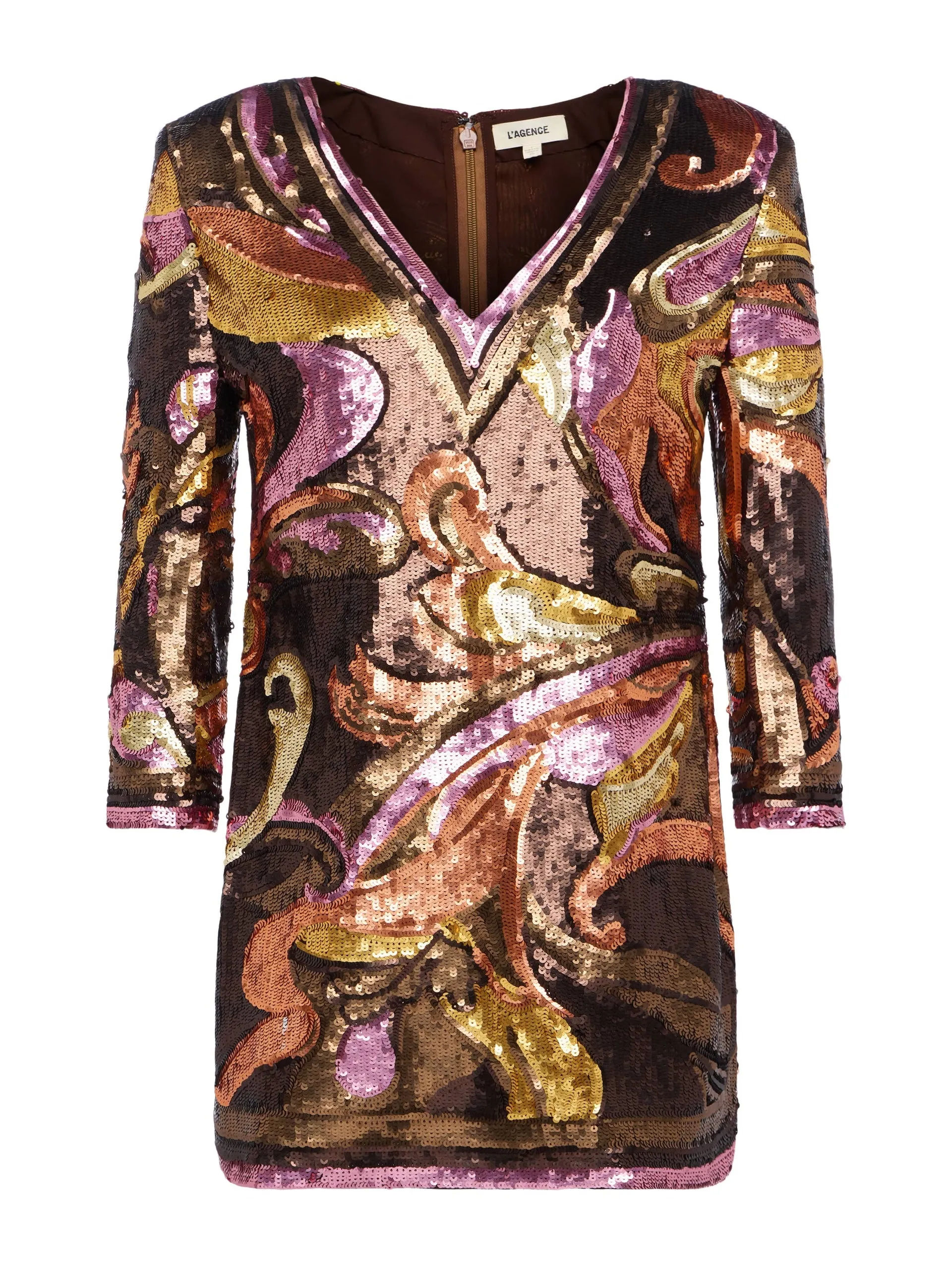 L'AGENCE OCTAVIA SEQUIN SHIFT DRESS LaserCutVents Airflow Vents