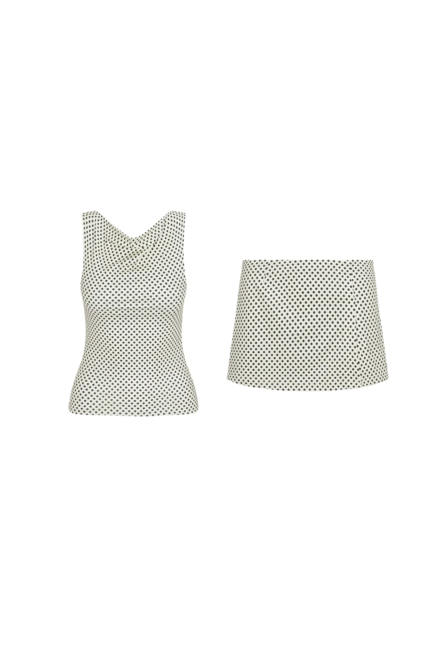 NonRestrictive Armholes LANI TOP   MICRO MINI - BUTTER POLKA DOT