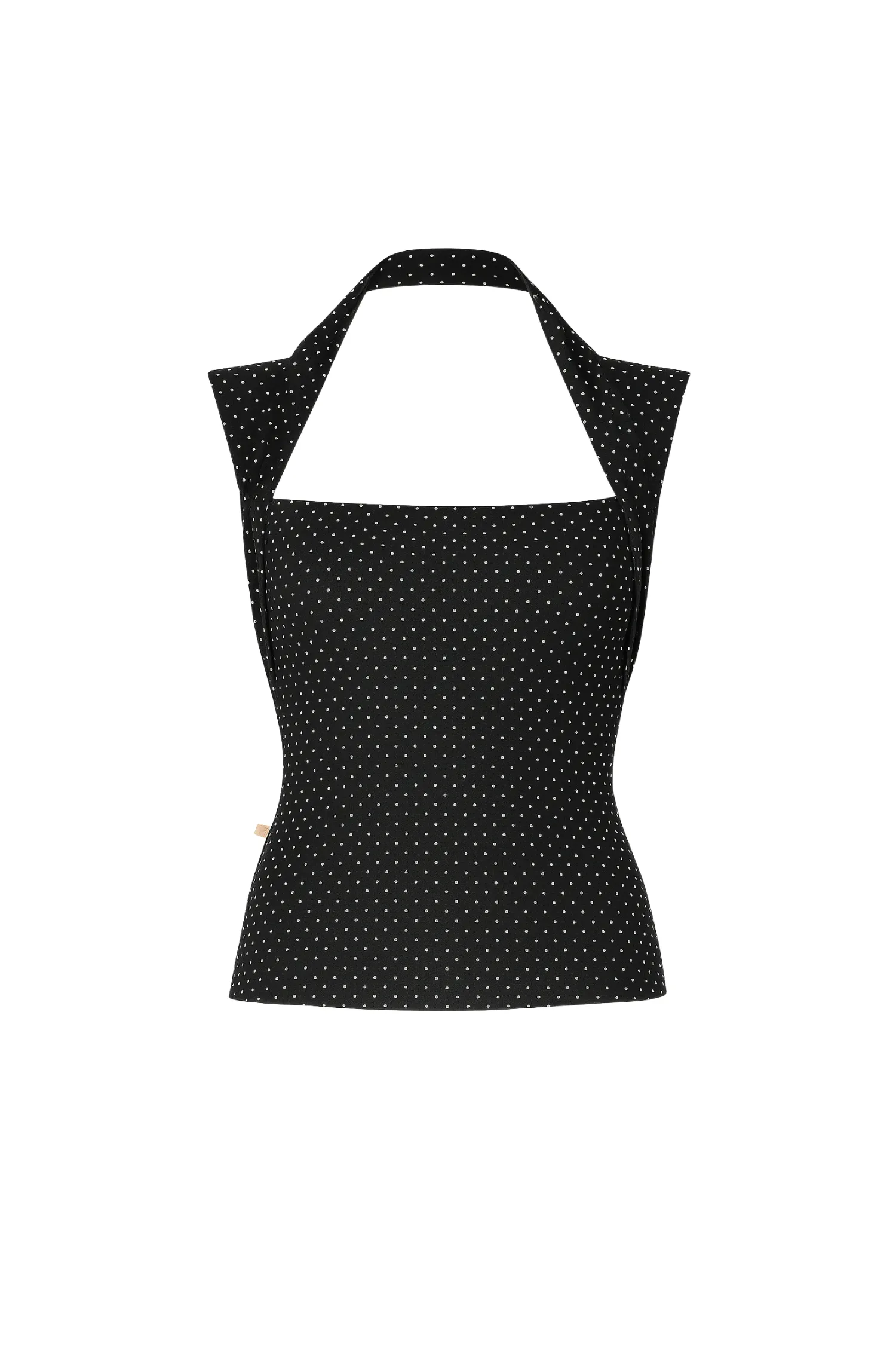 EcoFriendlyTexture FoldableFeature LARA TOP - BLACK AND WHITE POLKA DOT