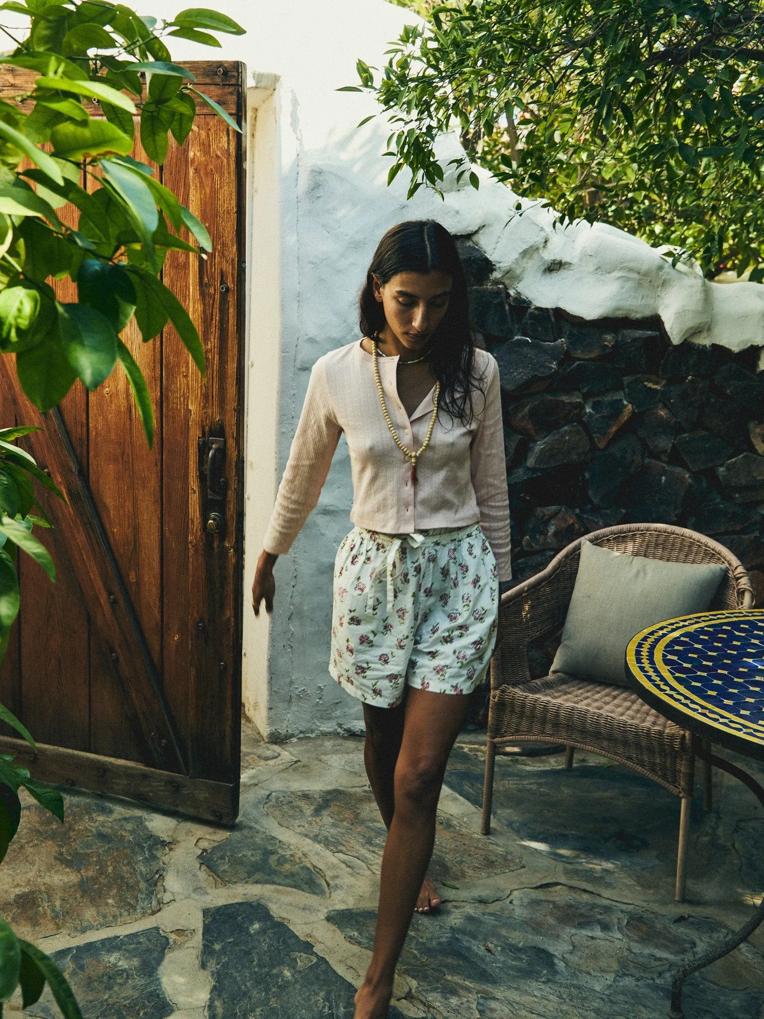 Anti Bacterial Layer Bibi Pointelle Cardigan in Spanish Villa