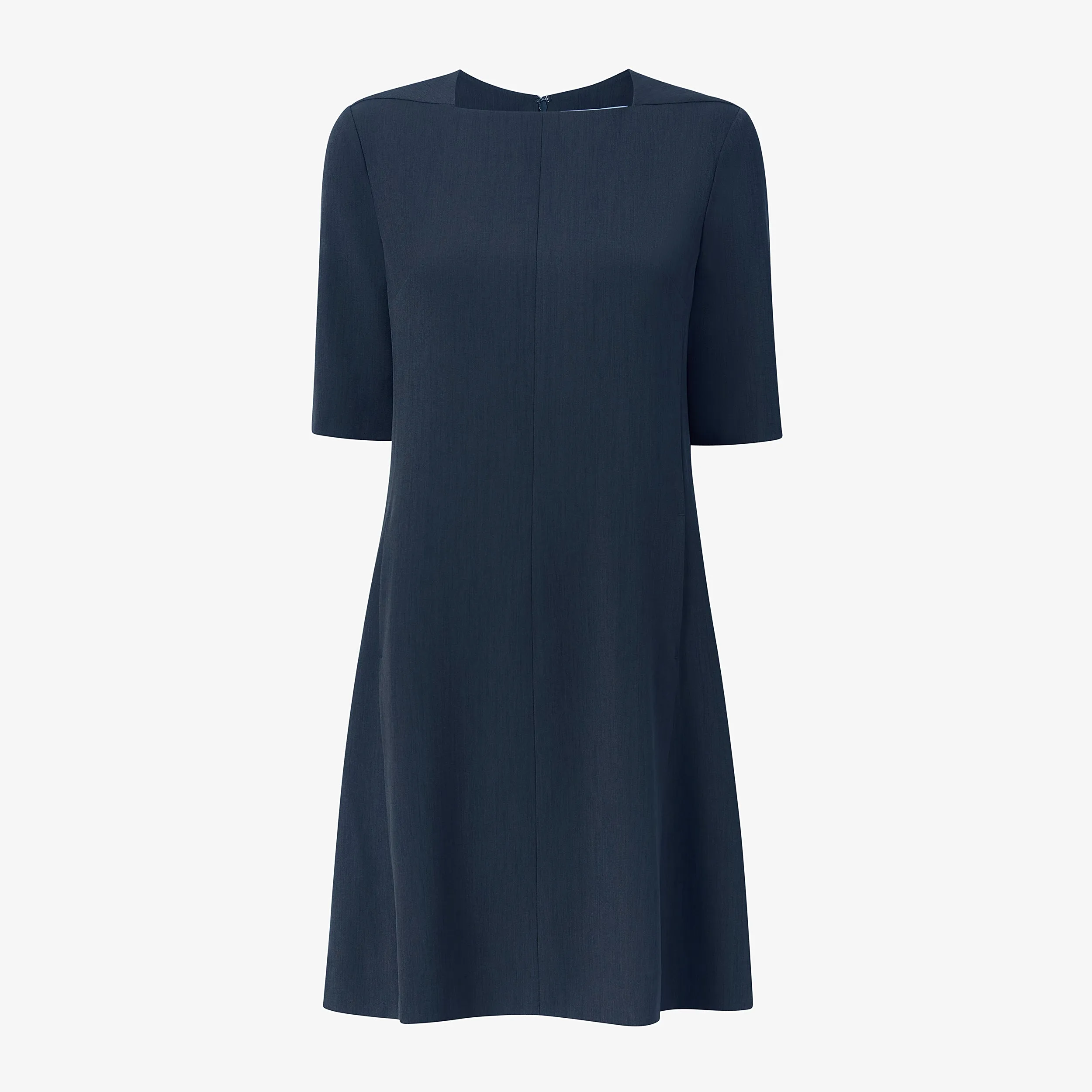 TexturedSurface Stretchable Blend Emily Dress - Recycled WonderTex :: Midnight