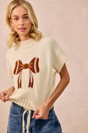 Anti Pilling Compact Packable Feature IT1388K-32 | GAMEDAY THEME RIBBON PATCHED SWEATER TOP