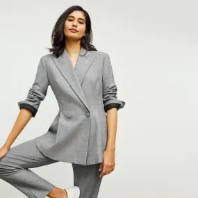 Gaia Jacket - Sharkskin :: Black / White ConvertibleSleeves