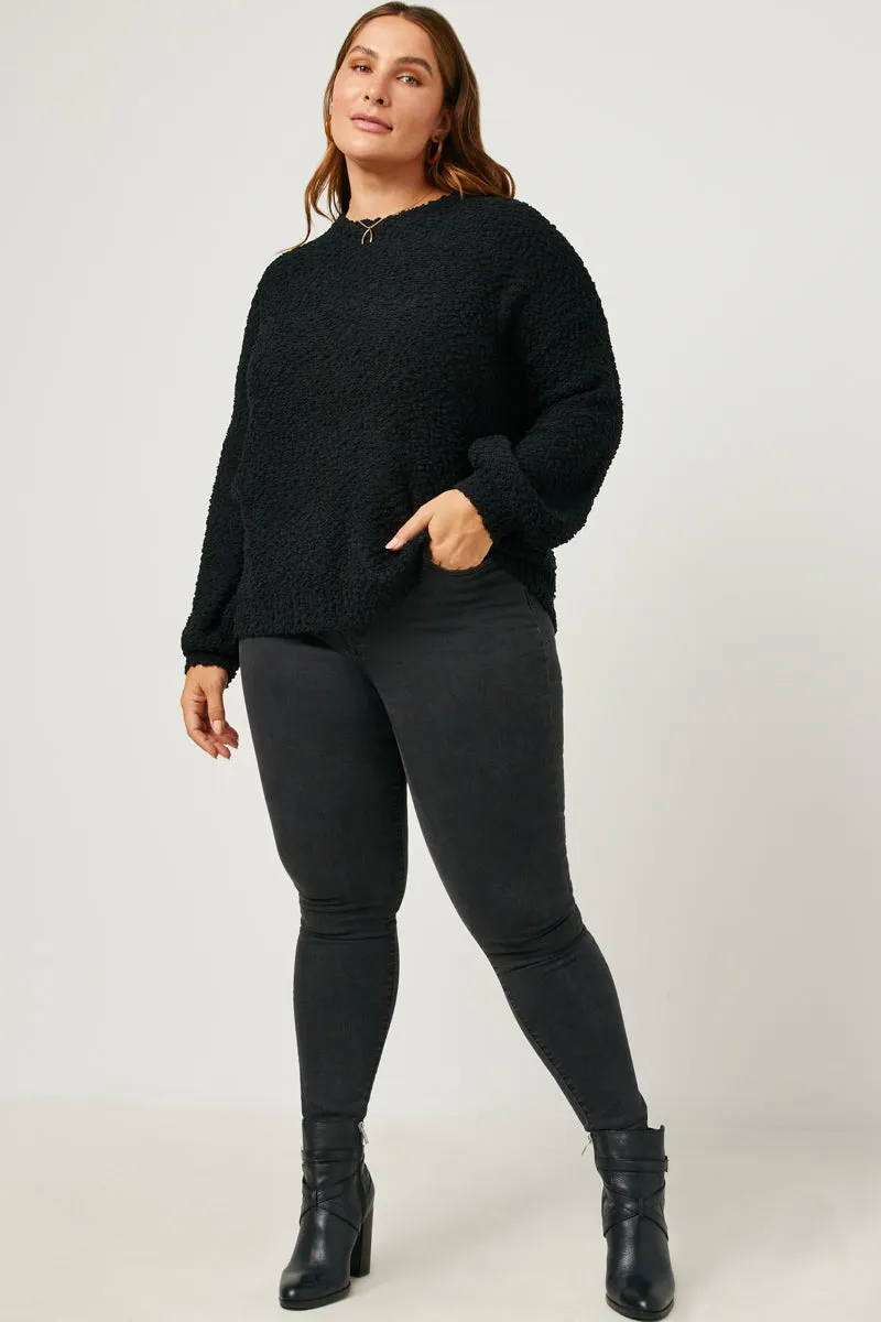 Popcorn Knit Pullover Sweater Spring Layer