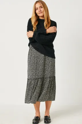 Popcorn Knit Pullover Sweater Stretch Paneling Rain Guard