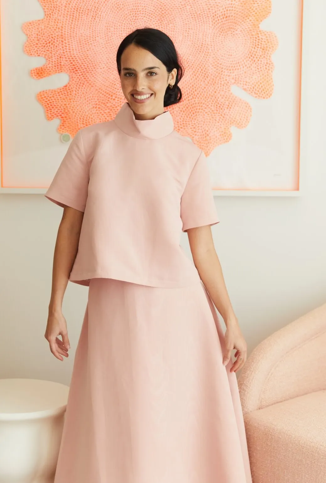 Low-rise style The Laura Skirt - Ballet Pink Moir??