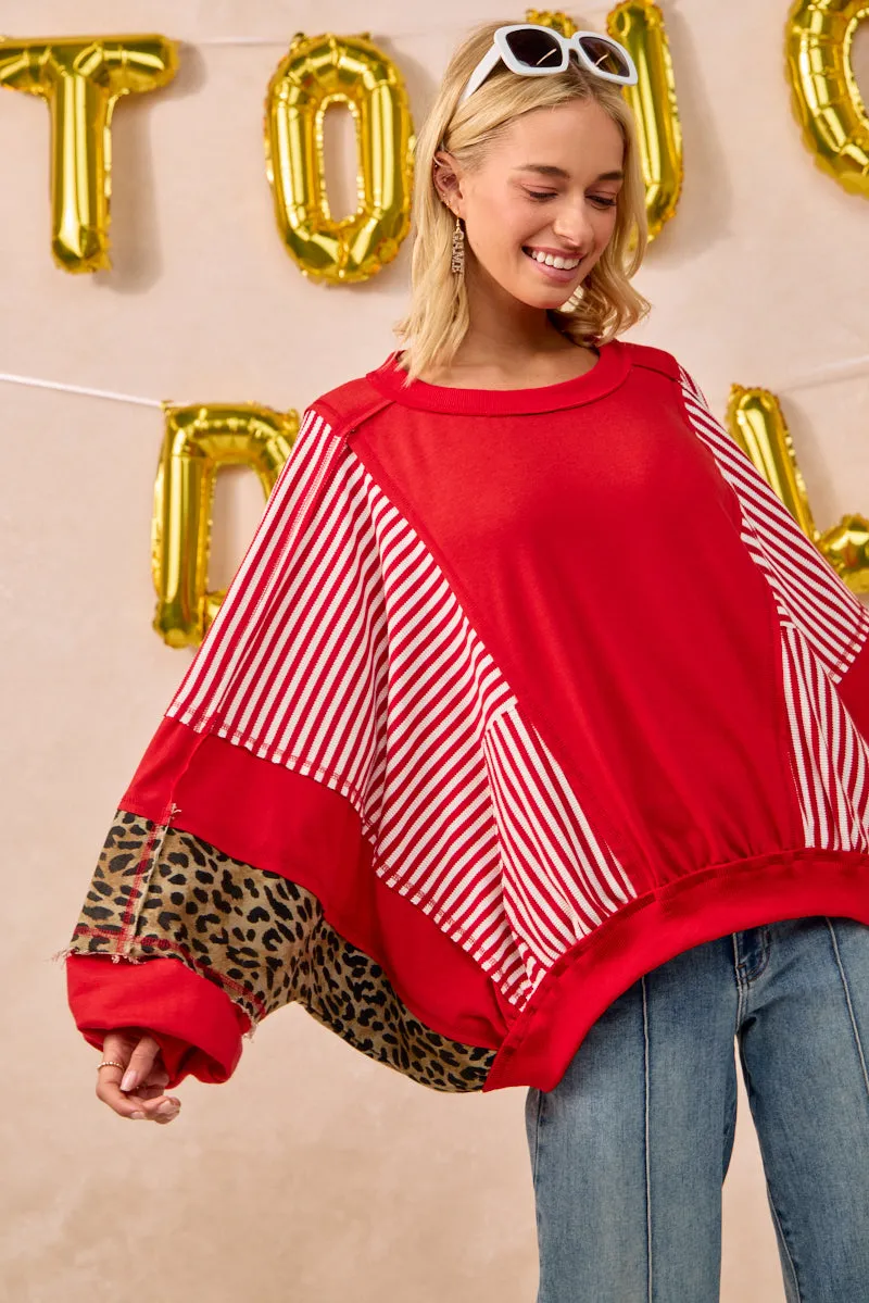 RubberizedTrim Double Stitched Seams IT1842S-21 | GAMEDAY THEME STRIPE MIX AND MATCH TOP