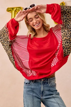 Wrinkle Resistant IT1842S-21 | GAMEDAY THEME STRIPE MIX AND MATCH TOP