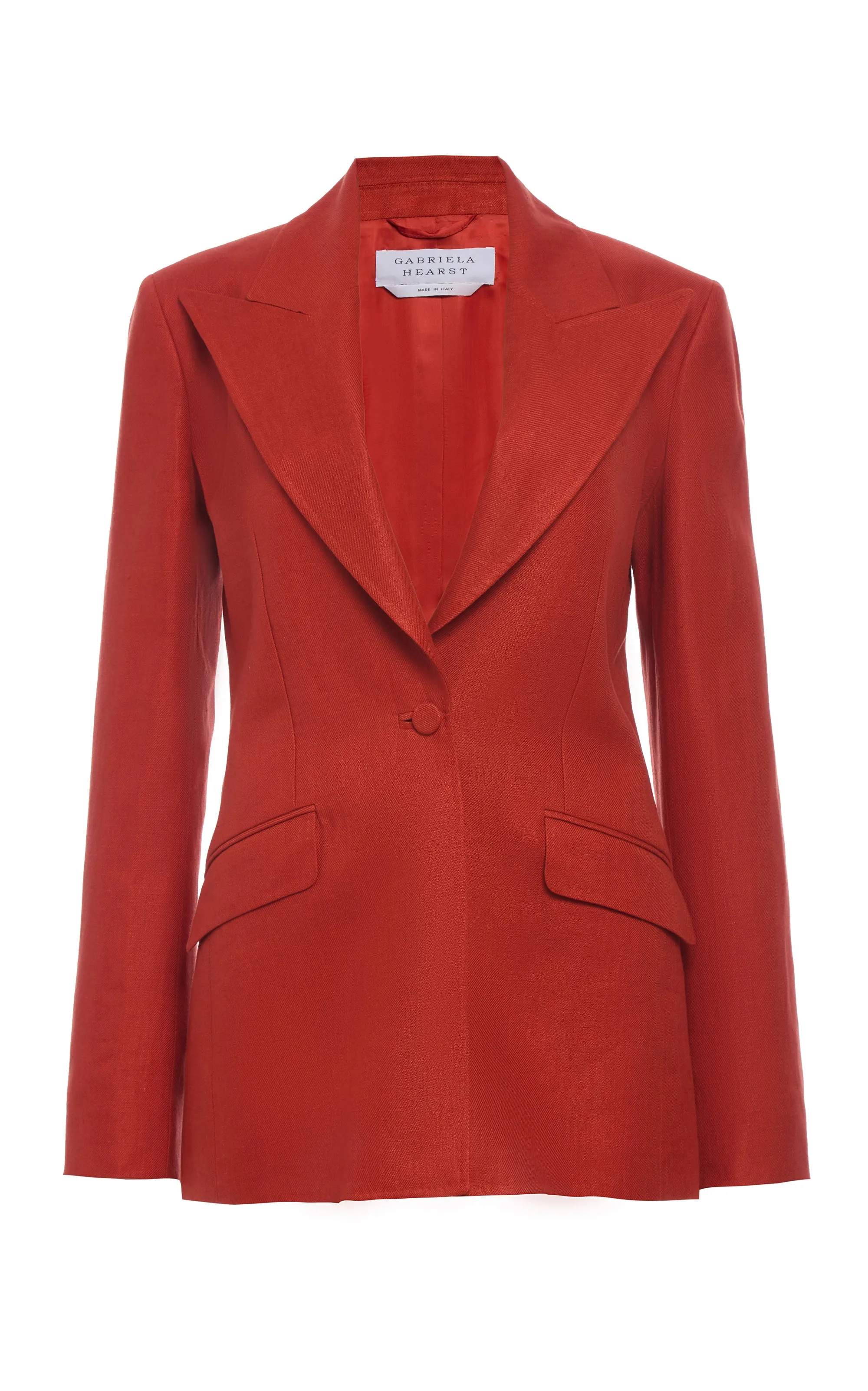 Leiva Blazer in Antelope Orange Linen Twill LowProfileSeams ButterSoft Handfeel