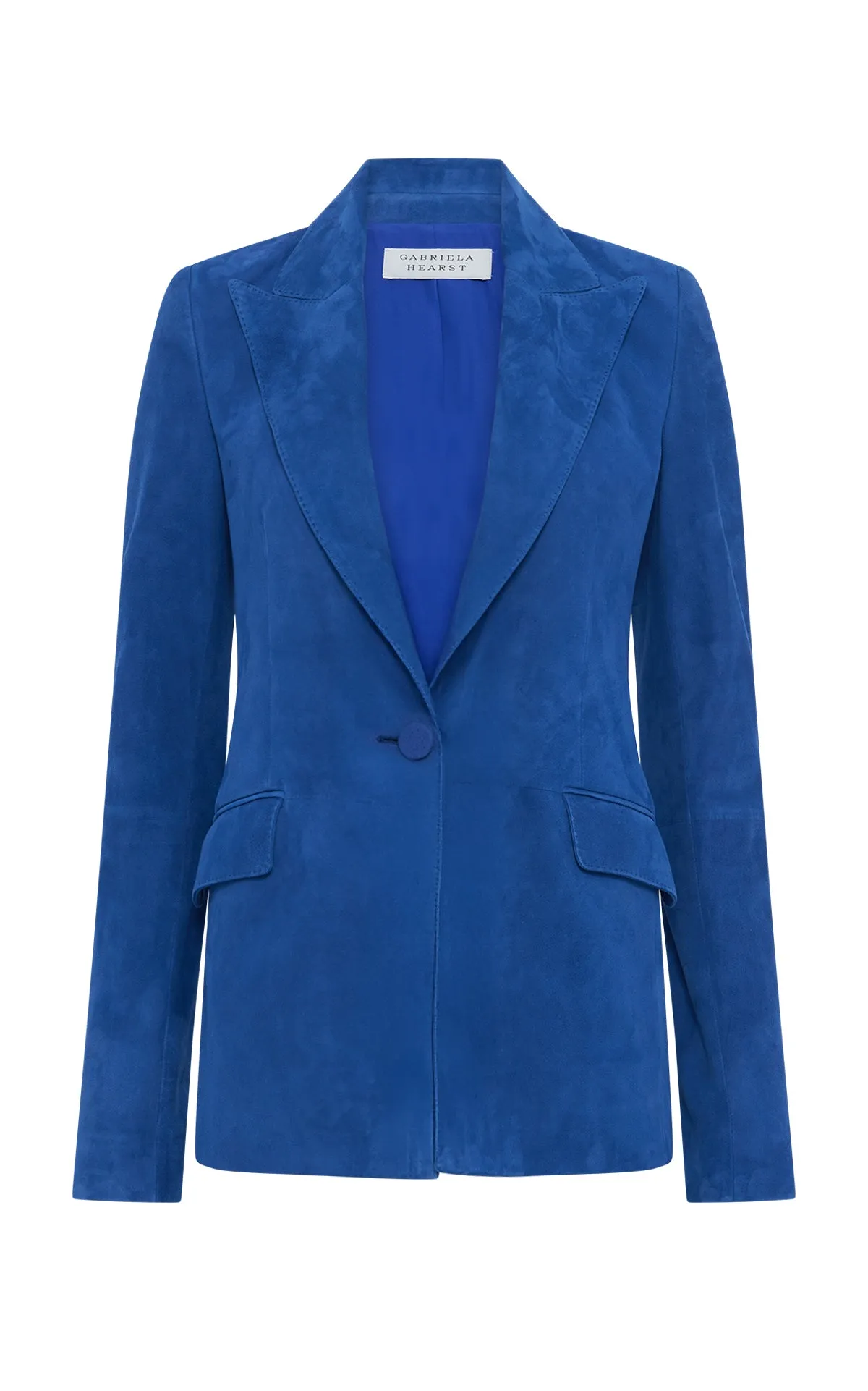 Fleece Pullover Leiva Blazer in Cobalt Suede