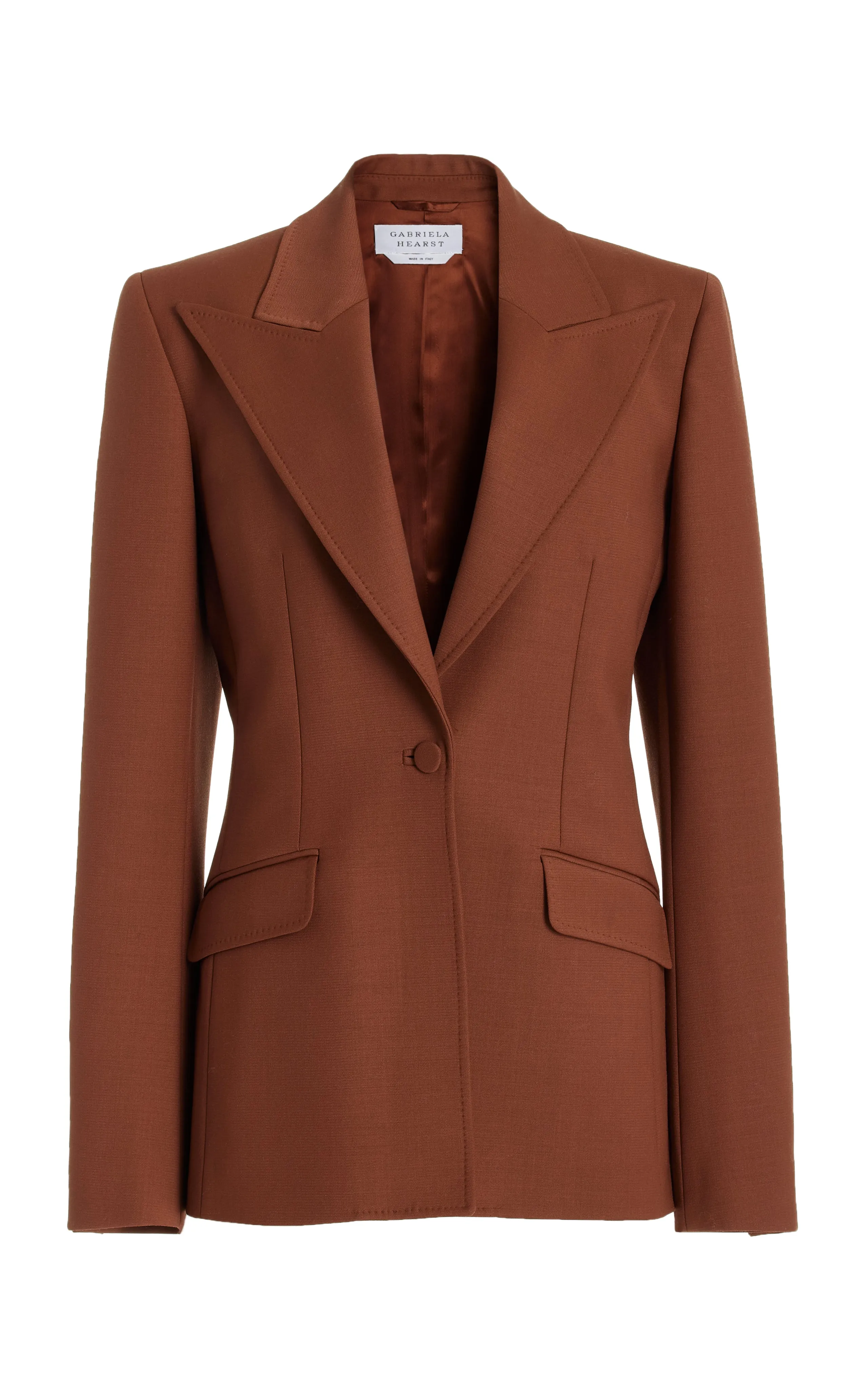 EcoFriendlyTexture Leiva Blazer in Cognac Sportswear Wool