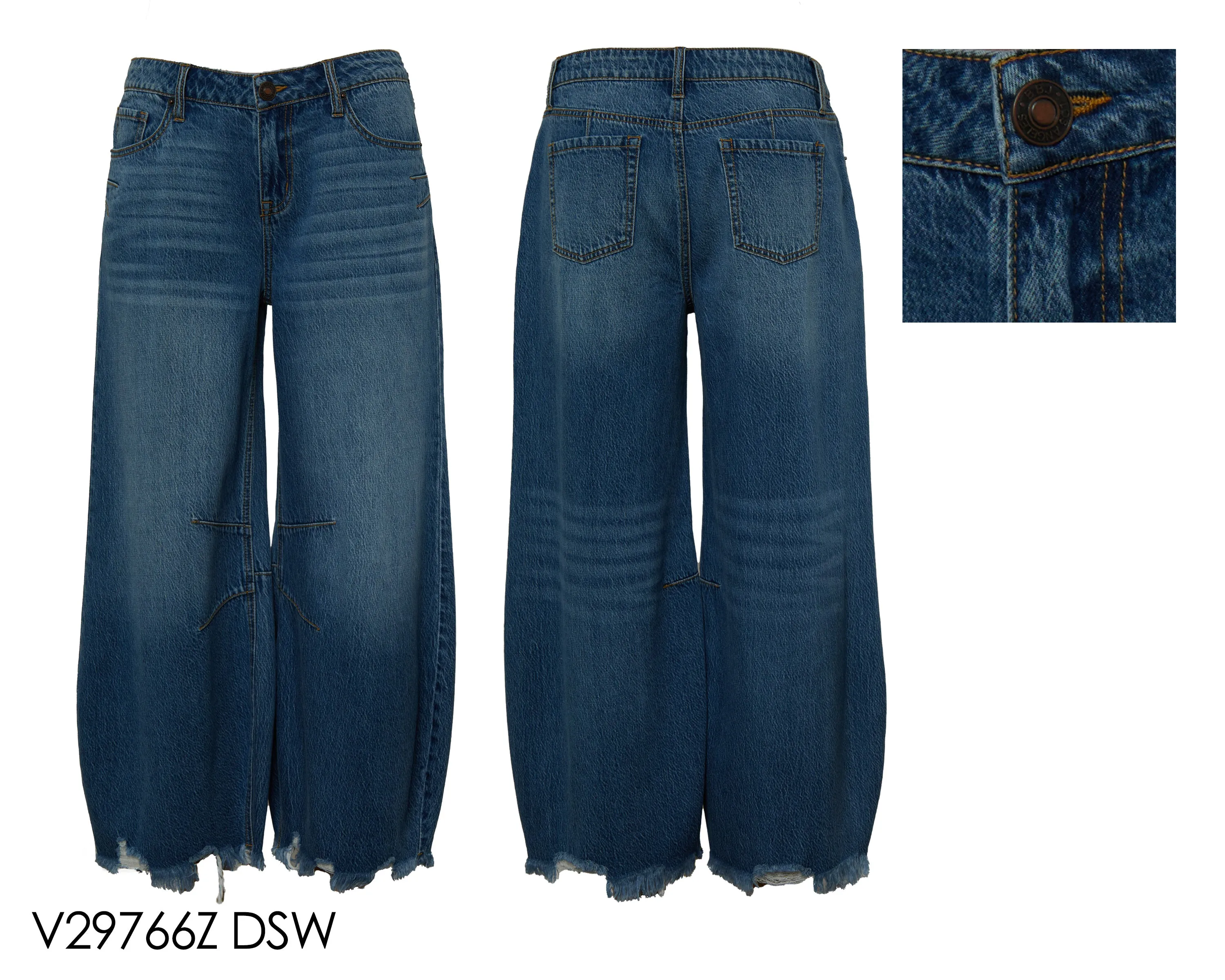 Lennox Barrel Crop Jean Couple Look Office Wear