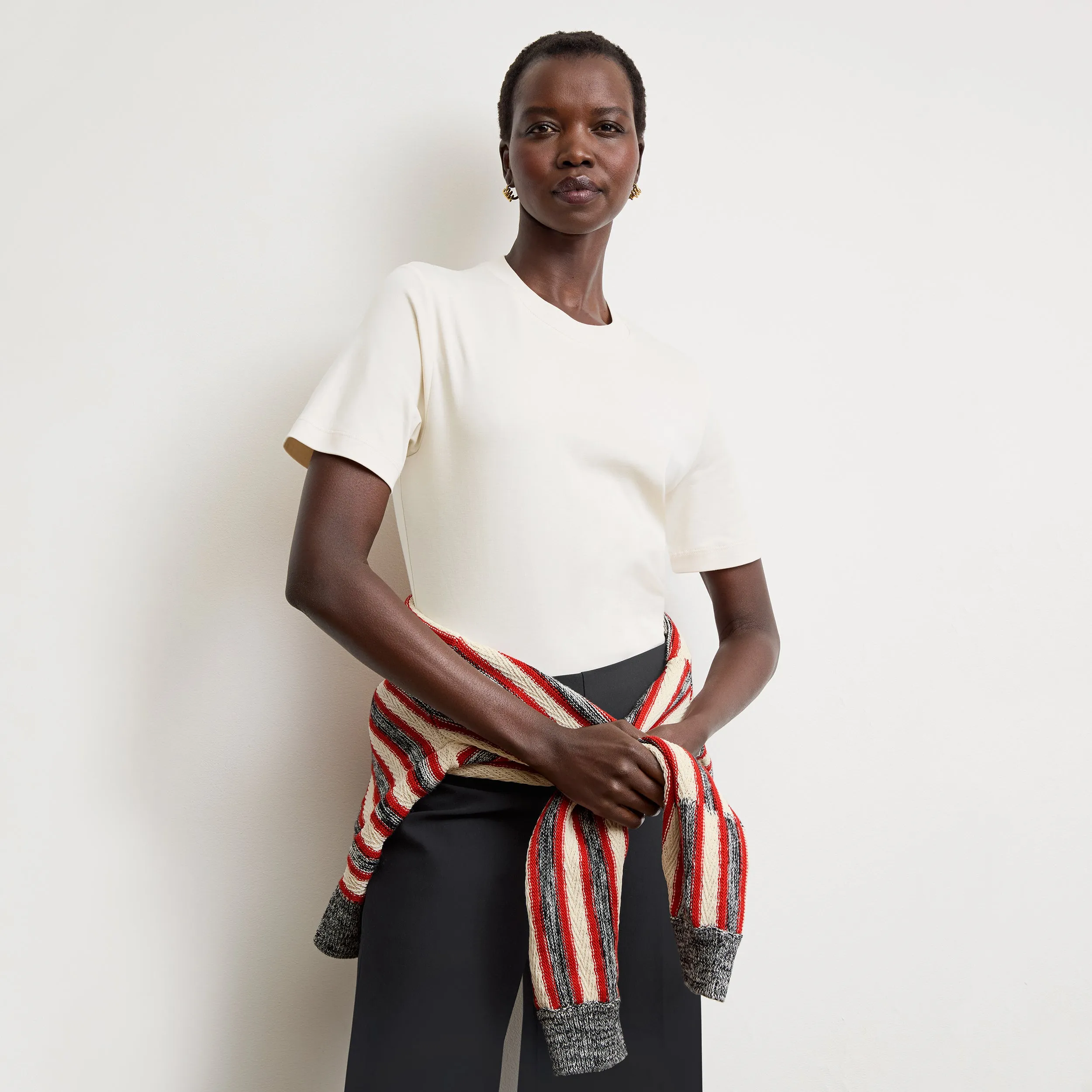 Leslie Classic T-Shirt - Organic Pima Cotton :: Ivory Eco friendly materials