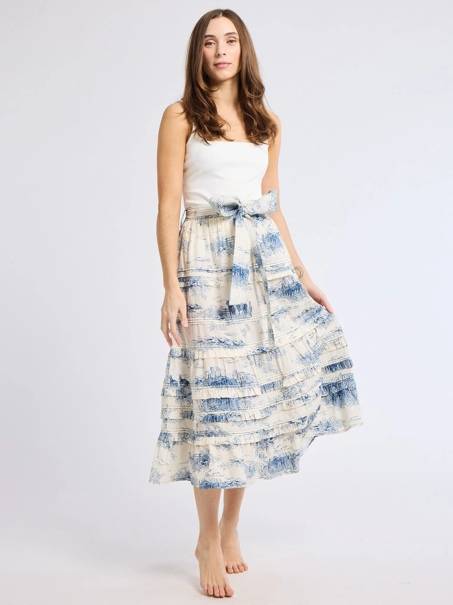 Soft Lines Simple Fit Kasia Skirt in Western Toile