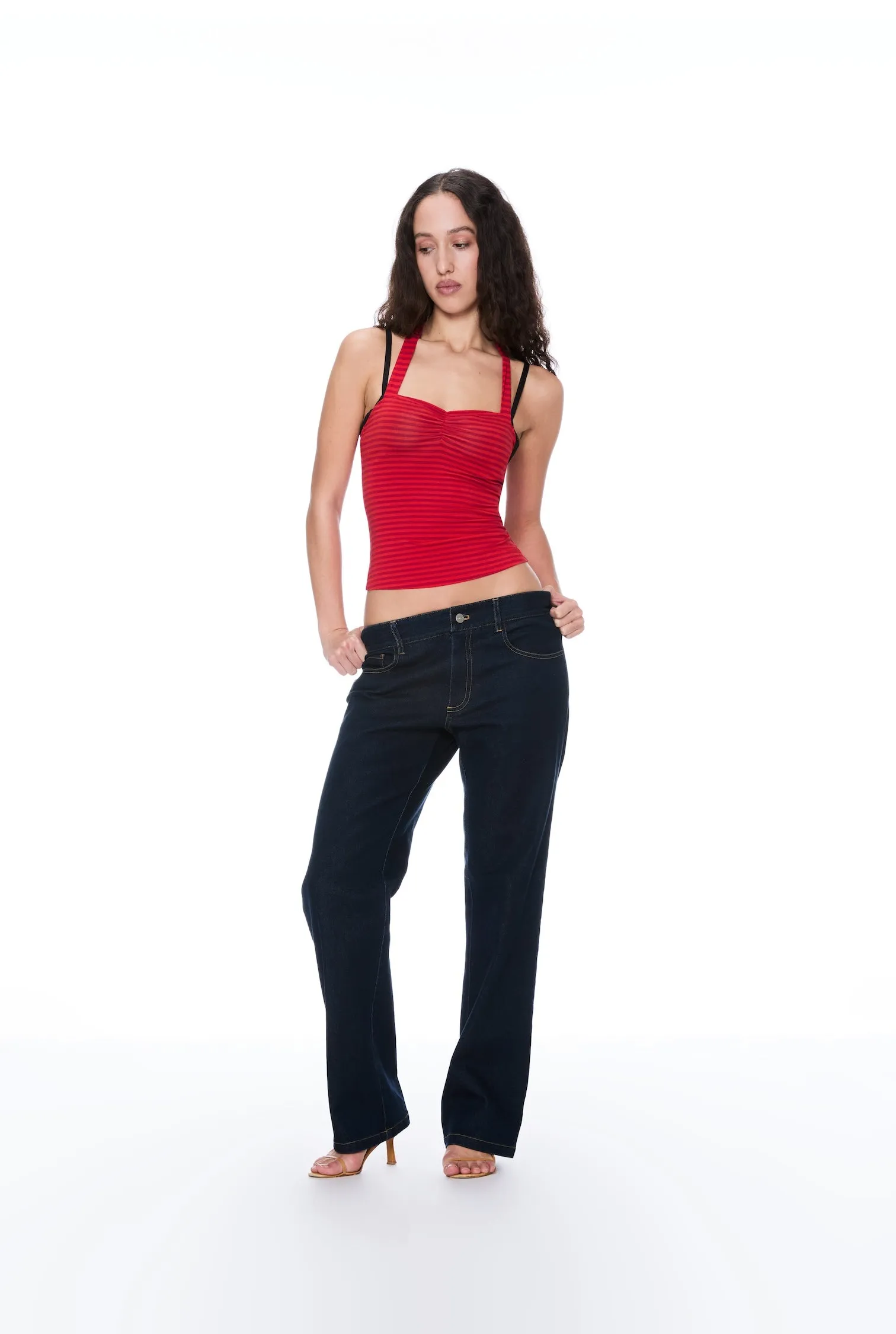 PILAR TOP - RED STRIPE Relaxed Look