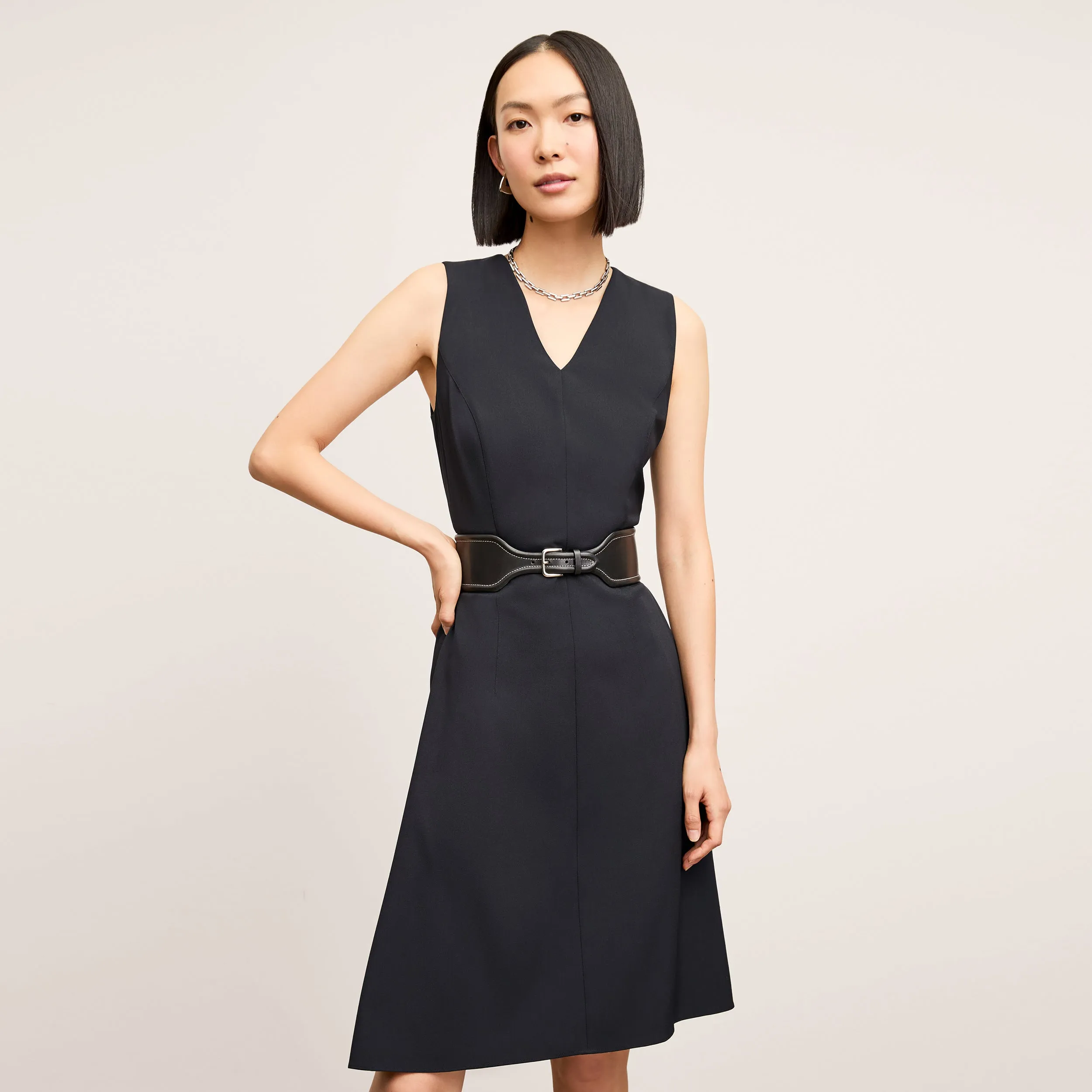 Jaycie Dress - Recycled WonderTex :: Black SoftTouchFinish SnagProof
