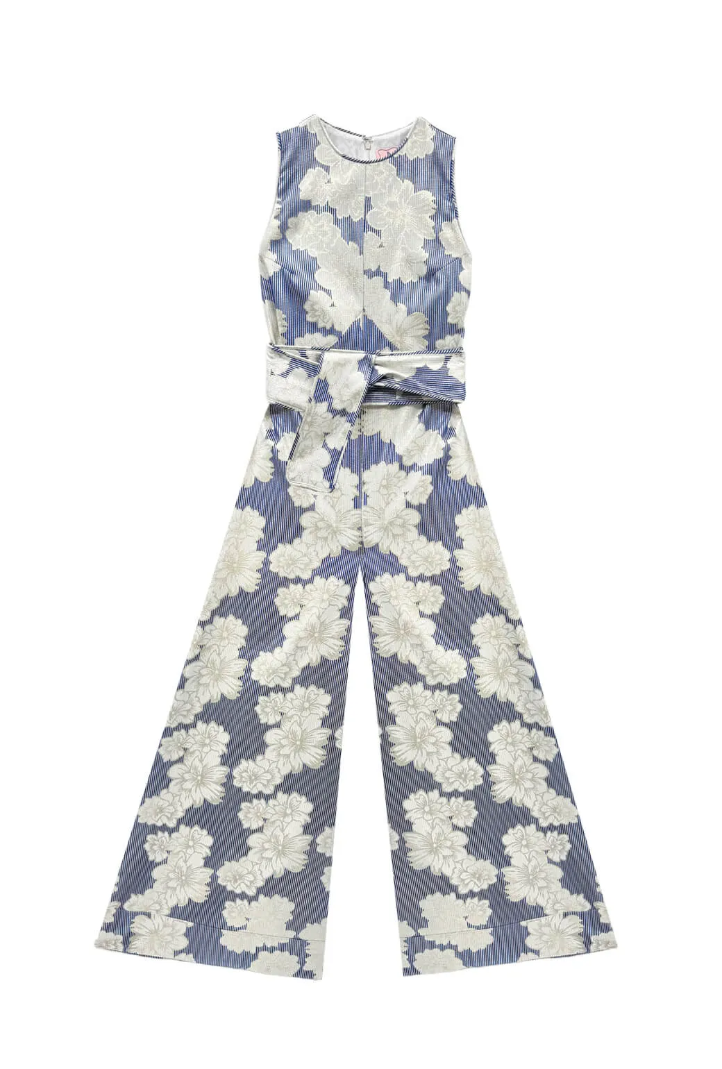 Buru x Val The Royale Jumpsuit - Navy Floral Brocade Thermal Regulating Design