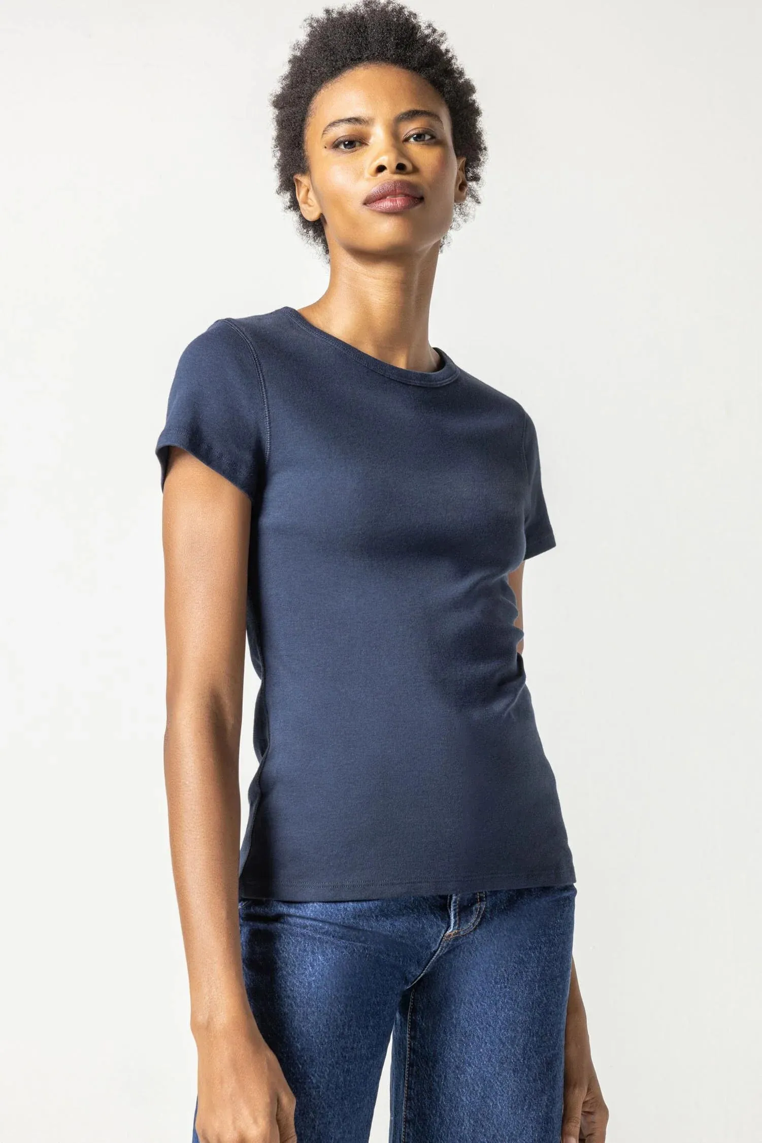 ThermalInsulation Sporty Sweatshirt LILLA P SHORT SLEEVE CREW