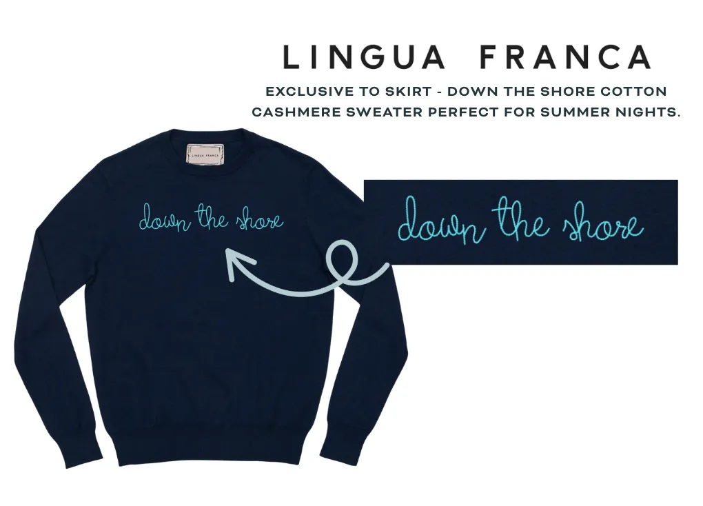 LINGUA FRANCA "DOWN THE SHORE" CREWNECK AdjustableHem