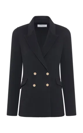 Lloyd Blazer in Black Double-Face Recycled Cashmere AdaptiveFitFabric