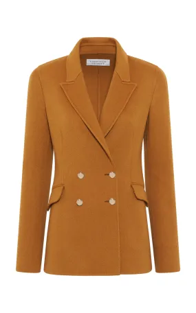 Double Layered Fabric Lloyd Blazer in Yellow Ochre Double-Face Recycled Cashmere