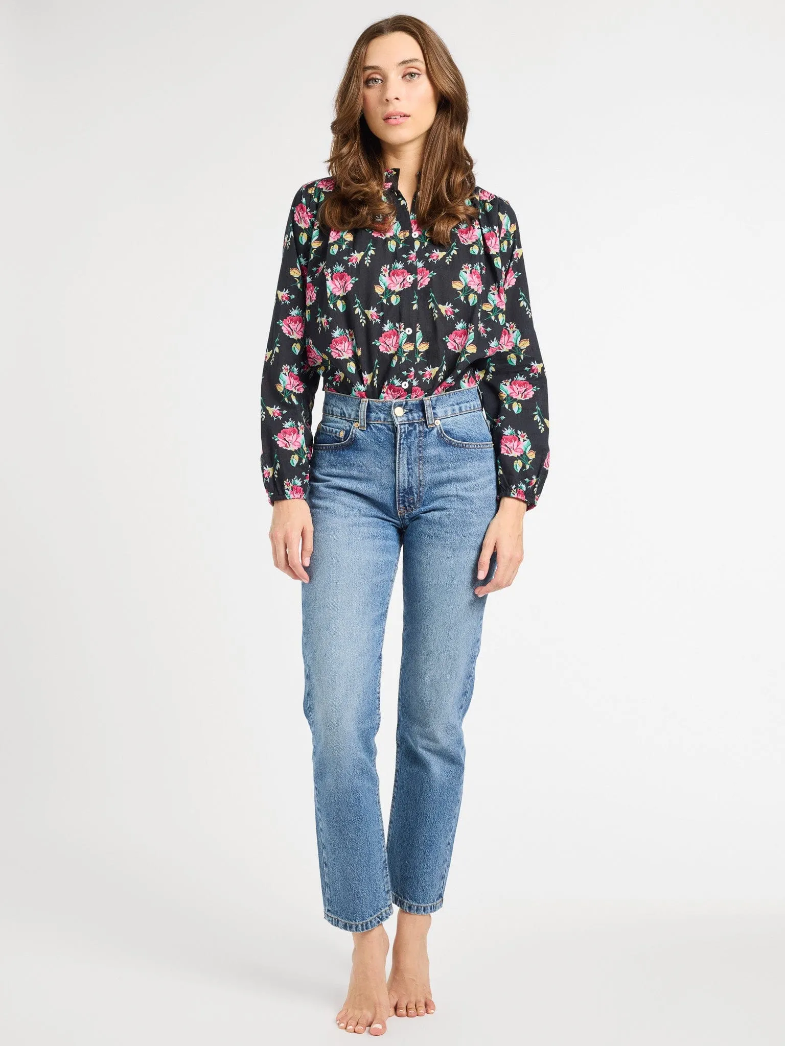 Structured Shoulder Soft Touch Francesca Top in Corsage