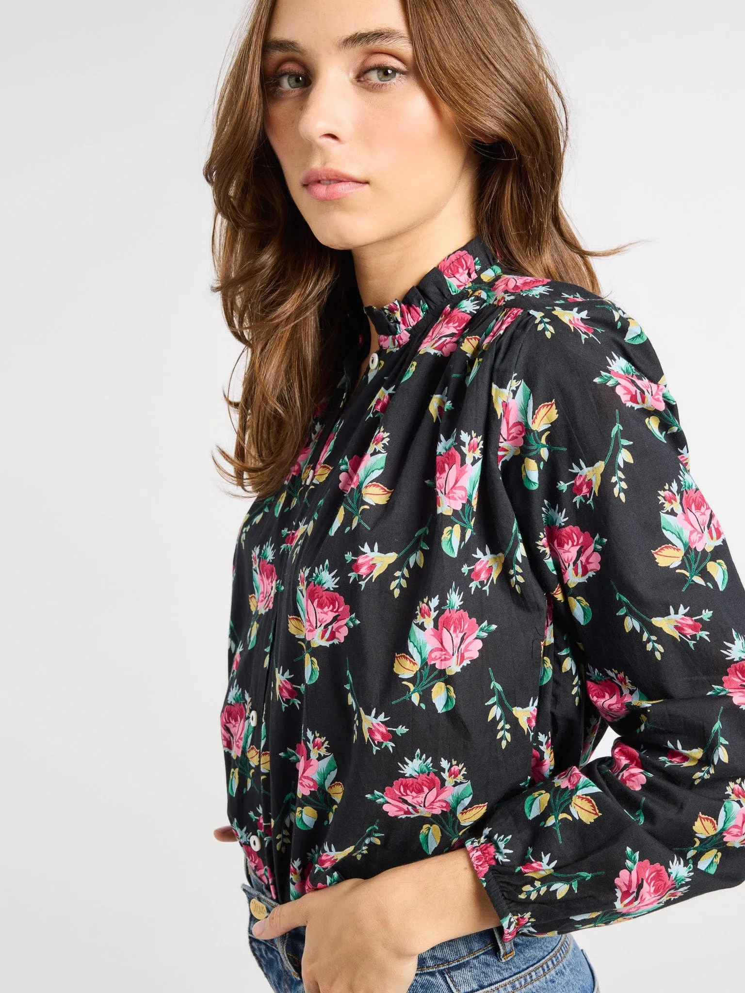 Francesca Top in Corsage LongLastingDurability Neutral Tone Stitching