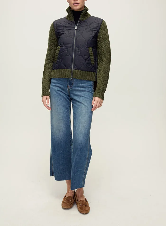 Cozy Blouse VERONICA BEARD PATRA MIXED MEDIA JACKET