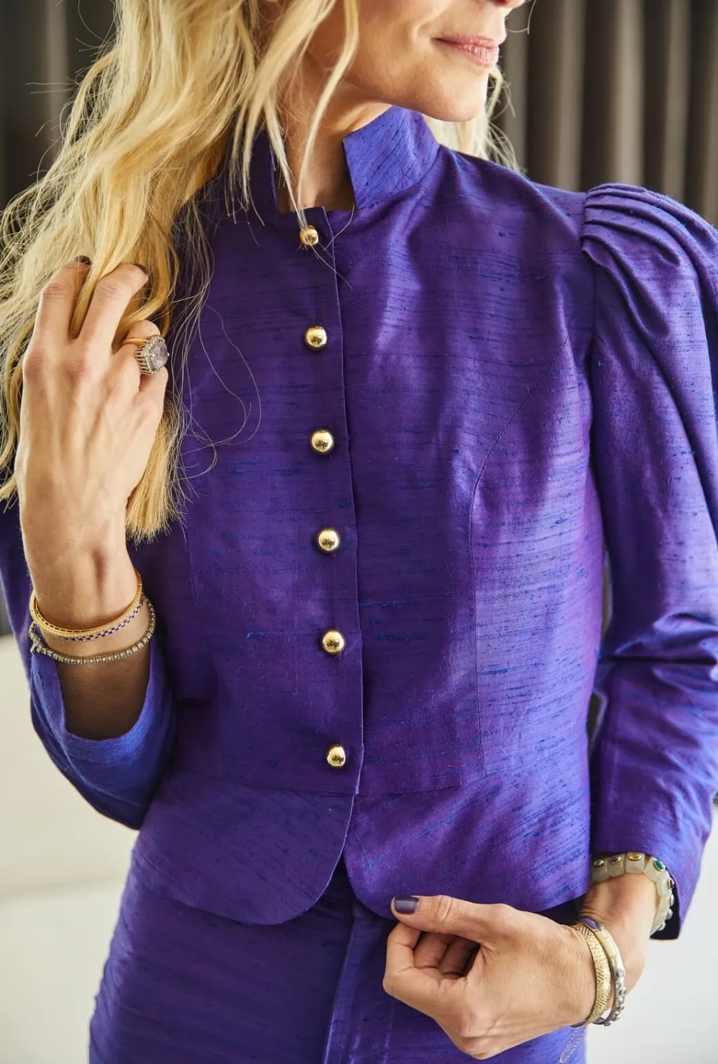 Buru x Kristin Kennedy The Kennedy Jacket - Violet Silk Fleece Pullover