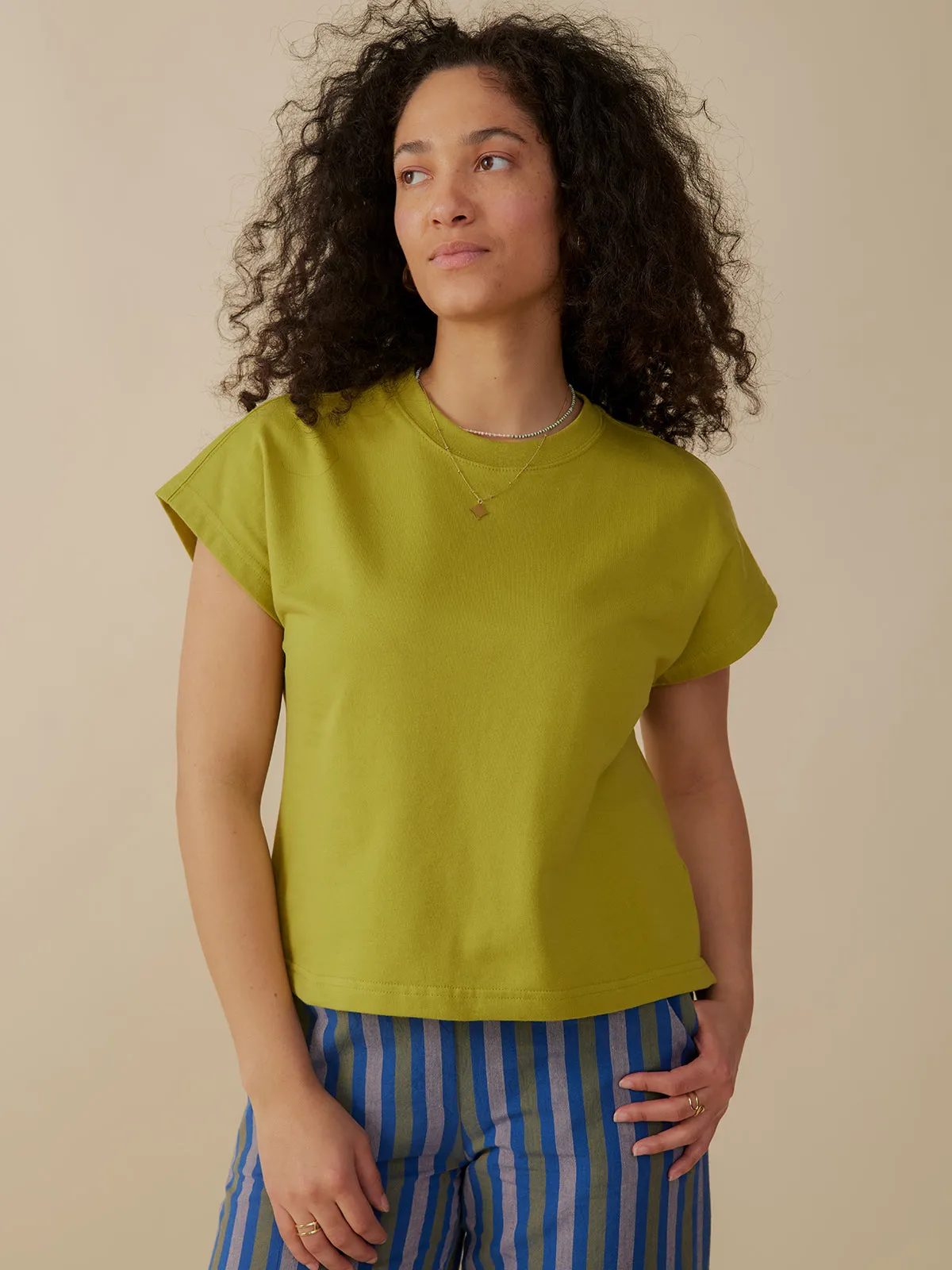 Caitlin Top - Loop Knit Moss Mesh Lining