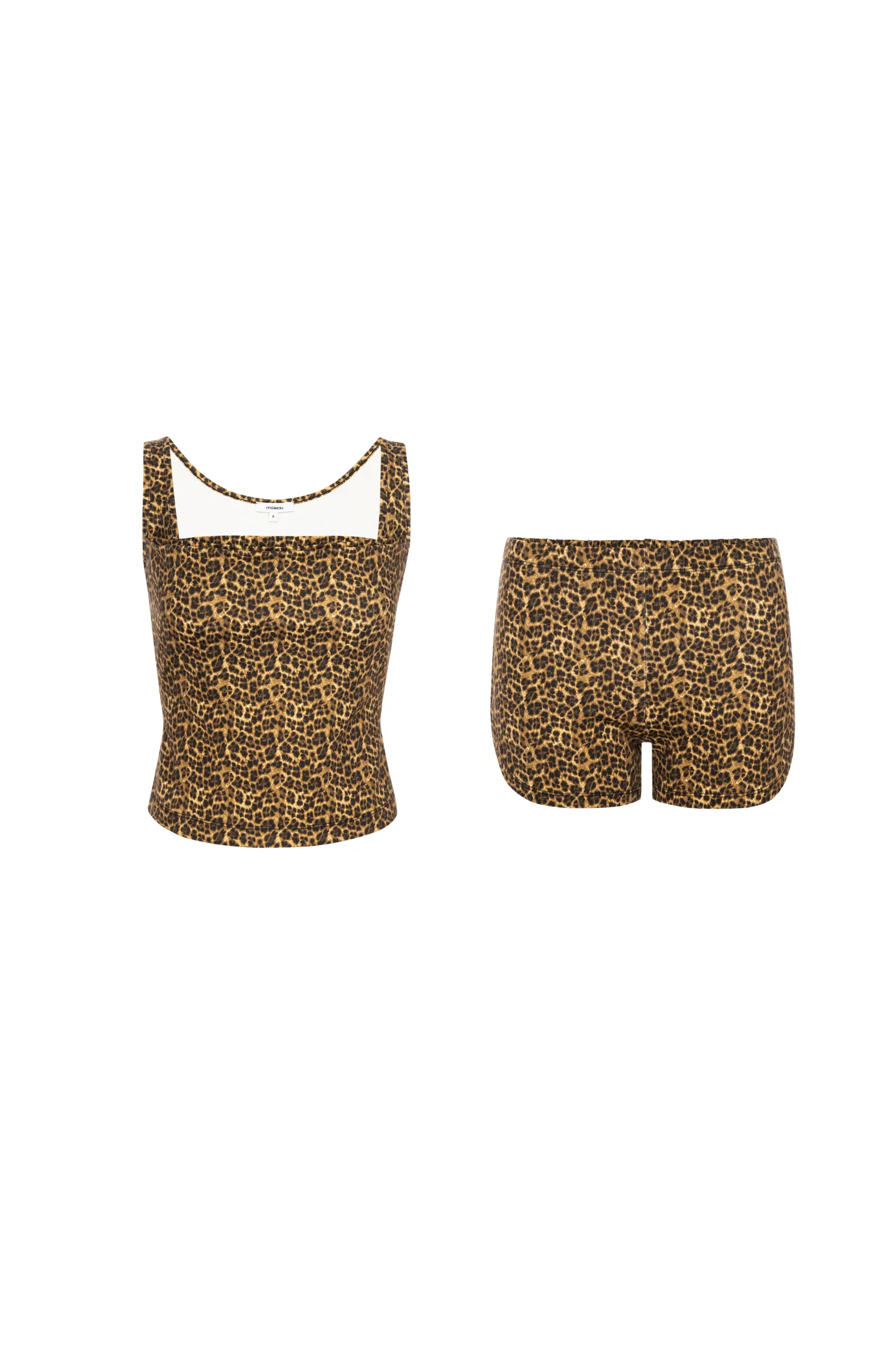 Sleeveless Top LUNA TOP   BOOTY SHORT - LEOPARD