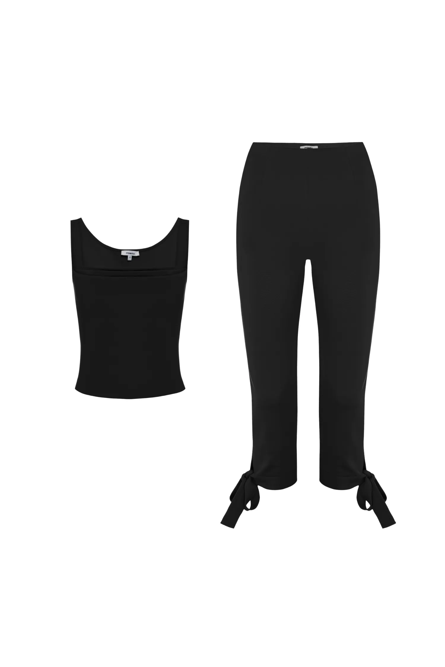 LUNA TOP   EMMA CAPRI - BLACK High Thread Count Cotton