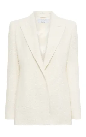 Mairi Blazer in Ivory Silk Boucle HypoallergenicConstruction
