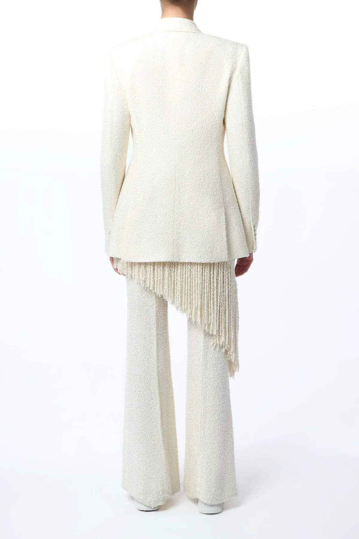 SeamlessConstruction Mairi Blazer in Ivory Silk Boucle