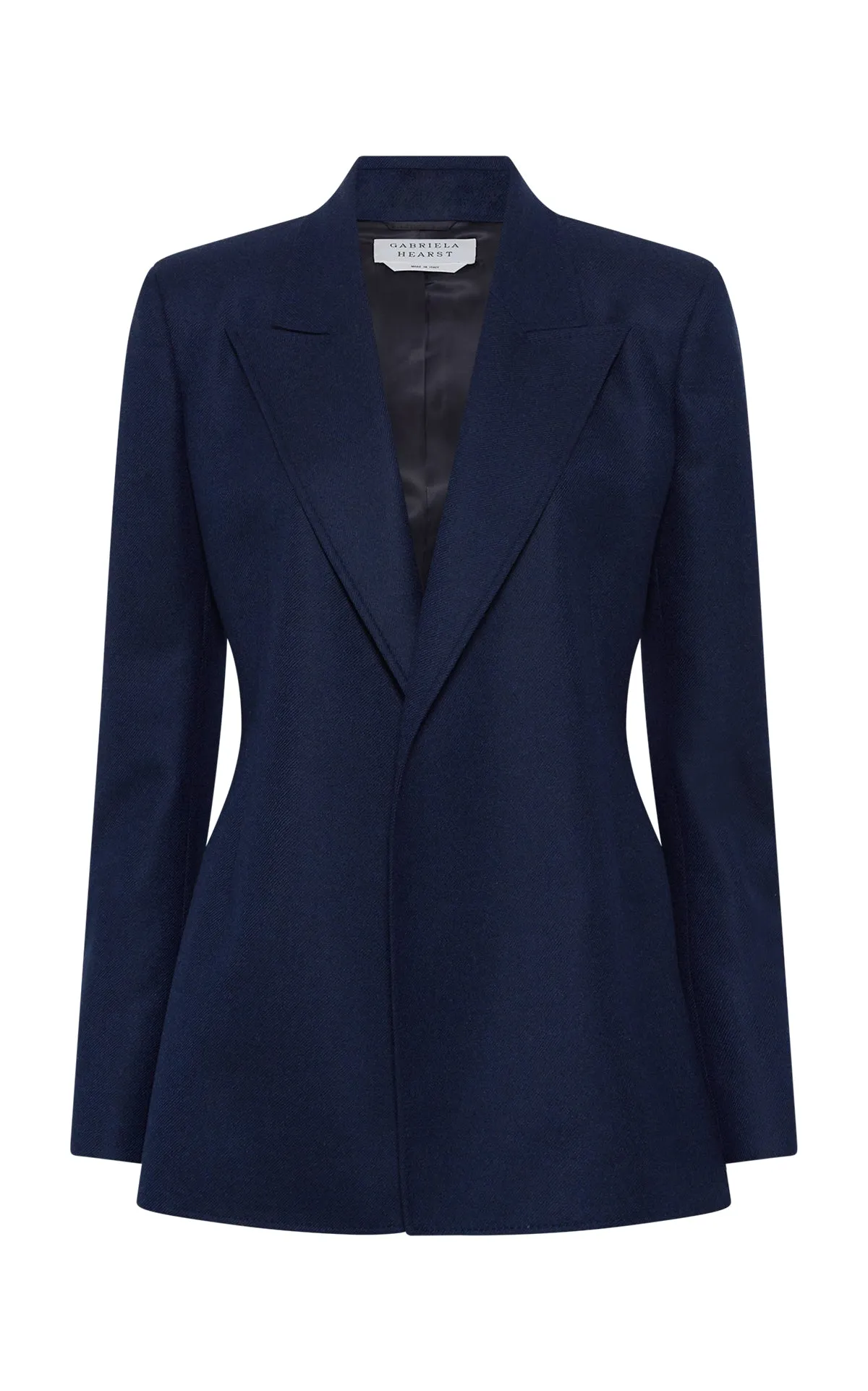 Mairi Blazer in Navy Wool Cashmere Flannel Casual Jacket