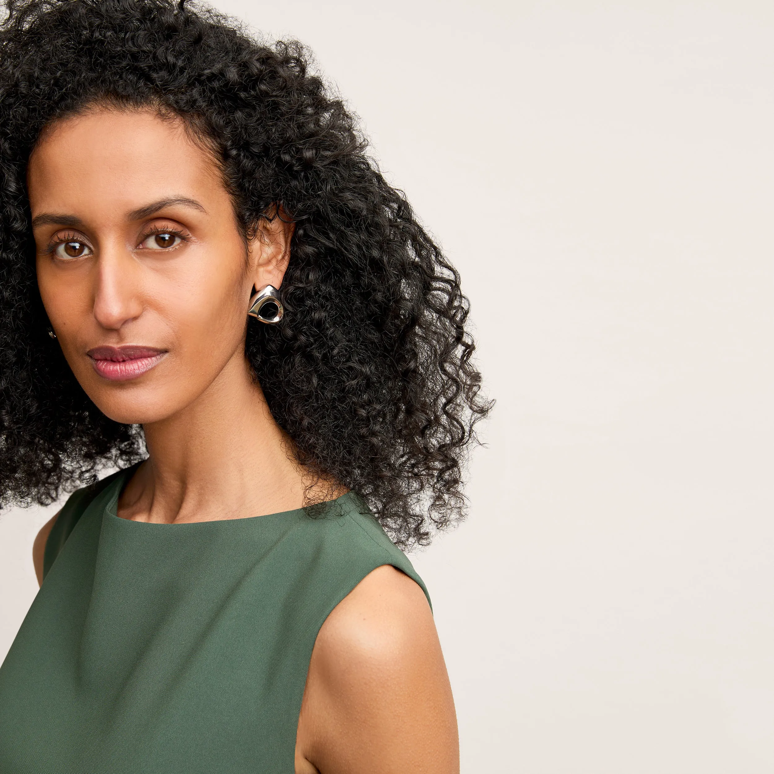 Activewear Top Recycled Polyester Fabric Maisie Dress - Everyday Crepe :: Dusty Pine UV Protection Fabric