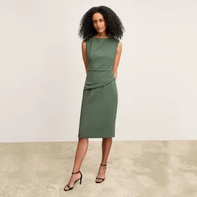 Reinforced Shoulder Panels EthicallySourcedMaterial Maisie Dress - Everyday Crepe :: Dusty Pine UV Protection Fabric