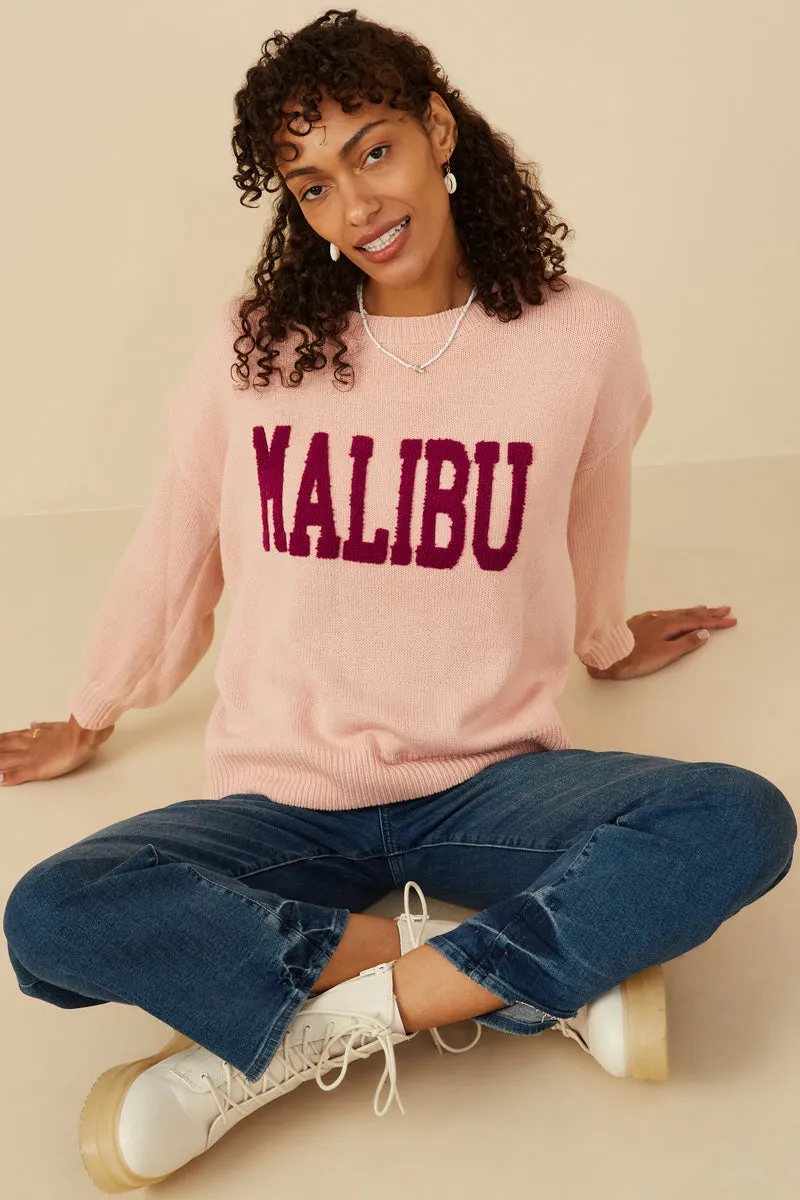 Malibu Applique Pullover Sweater Soft Cover GlowInTheDarkAccents