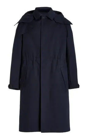 Recycled Textile Malraux Parka in Dark Navy Cotton