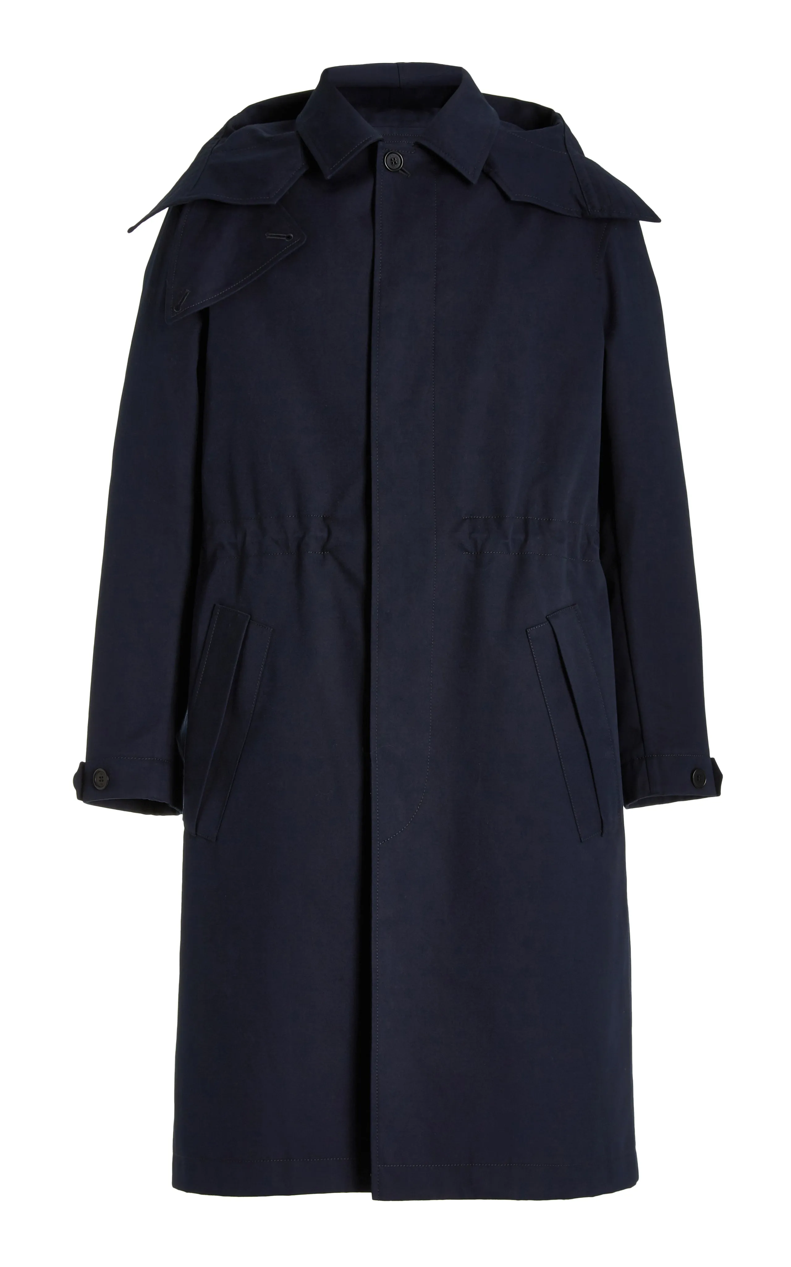 Recycled Textile Malraux Parka in Dark Navy Cotton