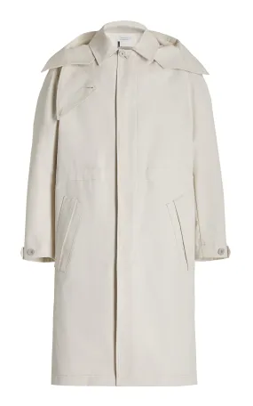 Malraux Parka in Pale Grey Cotton ReflectiveDetails Simple Modern Piece