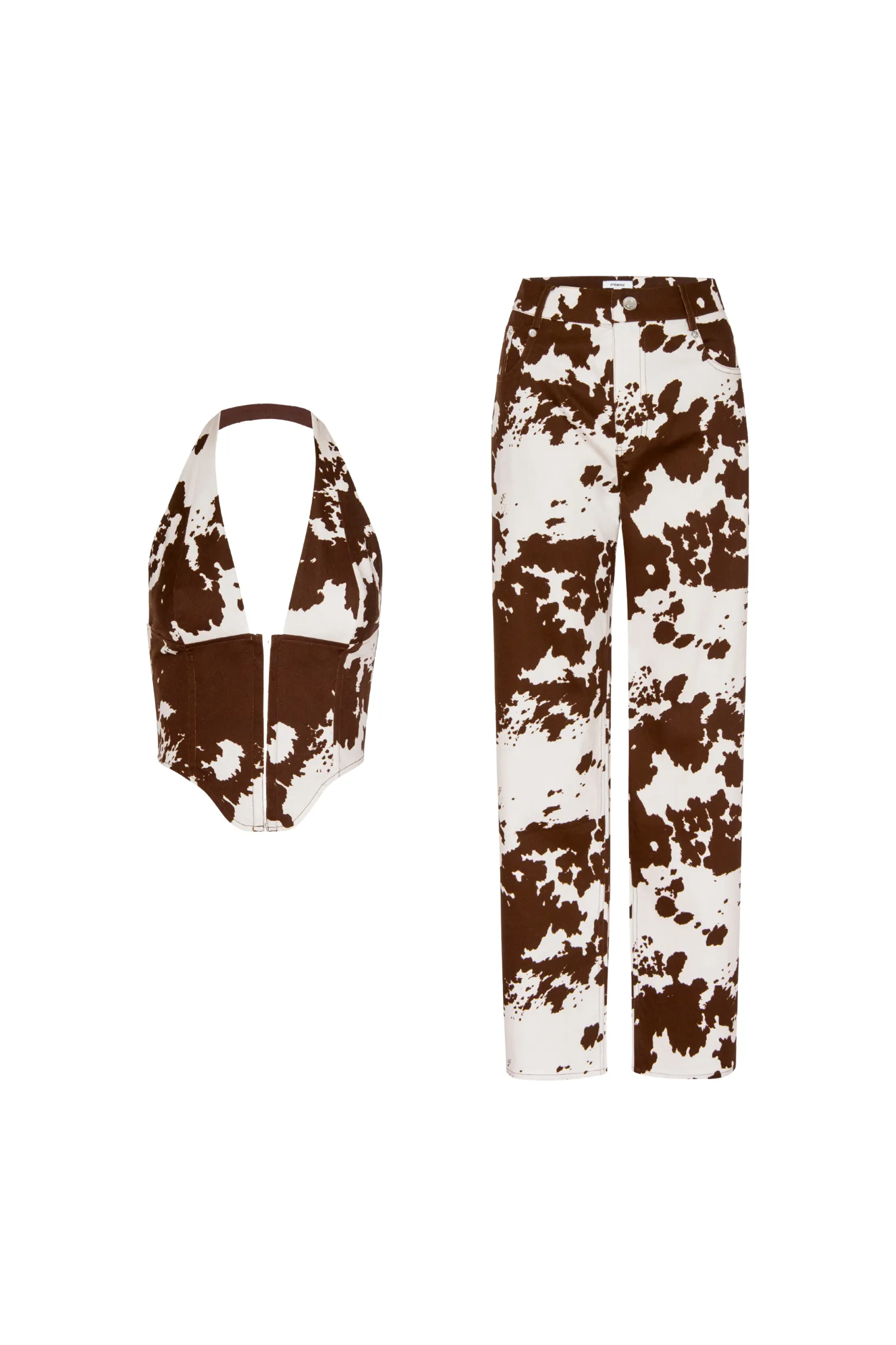 NonScratchSurface SubtleTexture MARA CORSET   FARGO PANT - COW PRINT