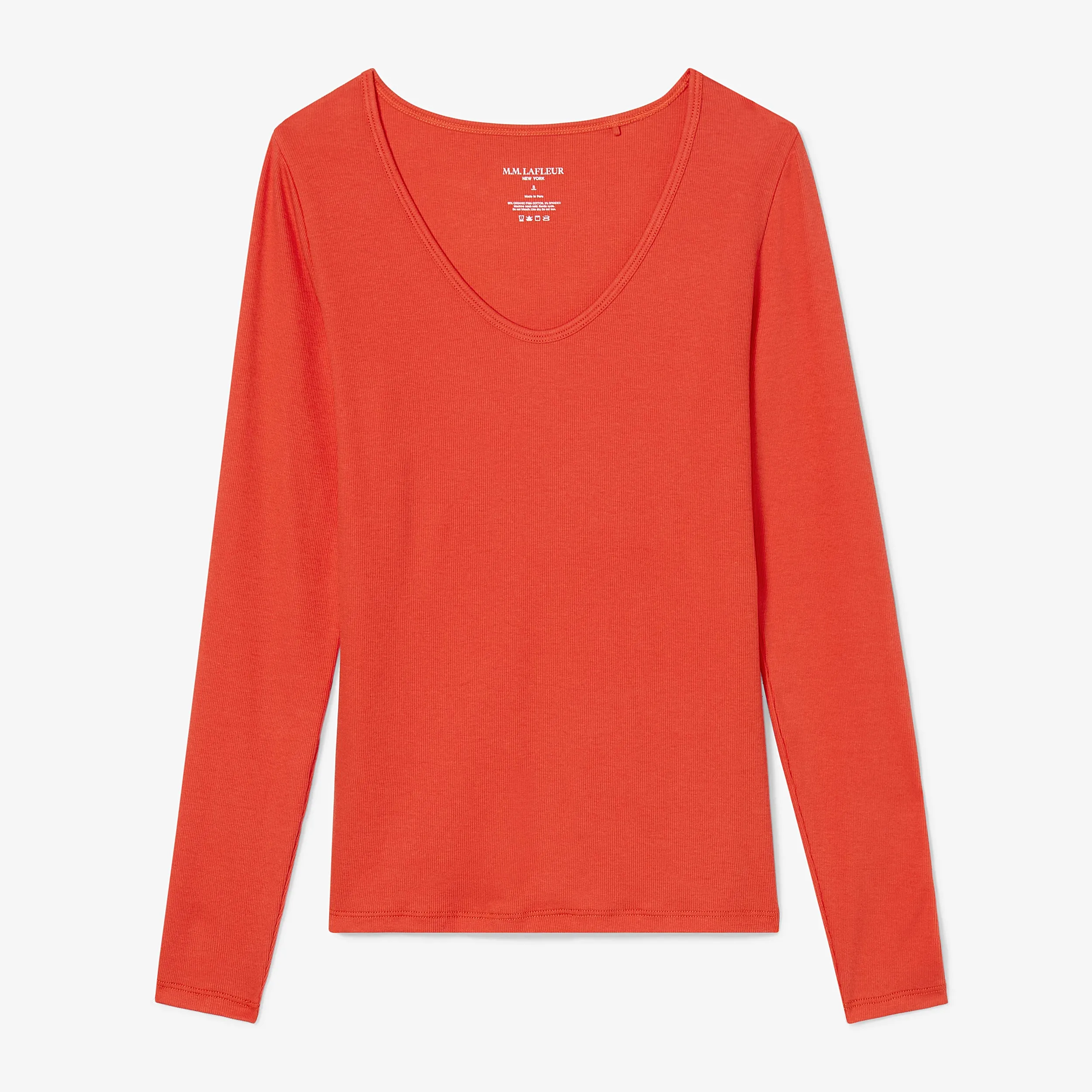 High Density Weave Garment Washed Marcia Layering T-Shirt - Organic Ribbed Pima Cotton :: Marmalade