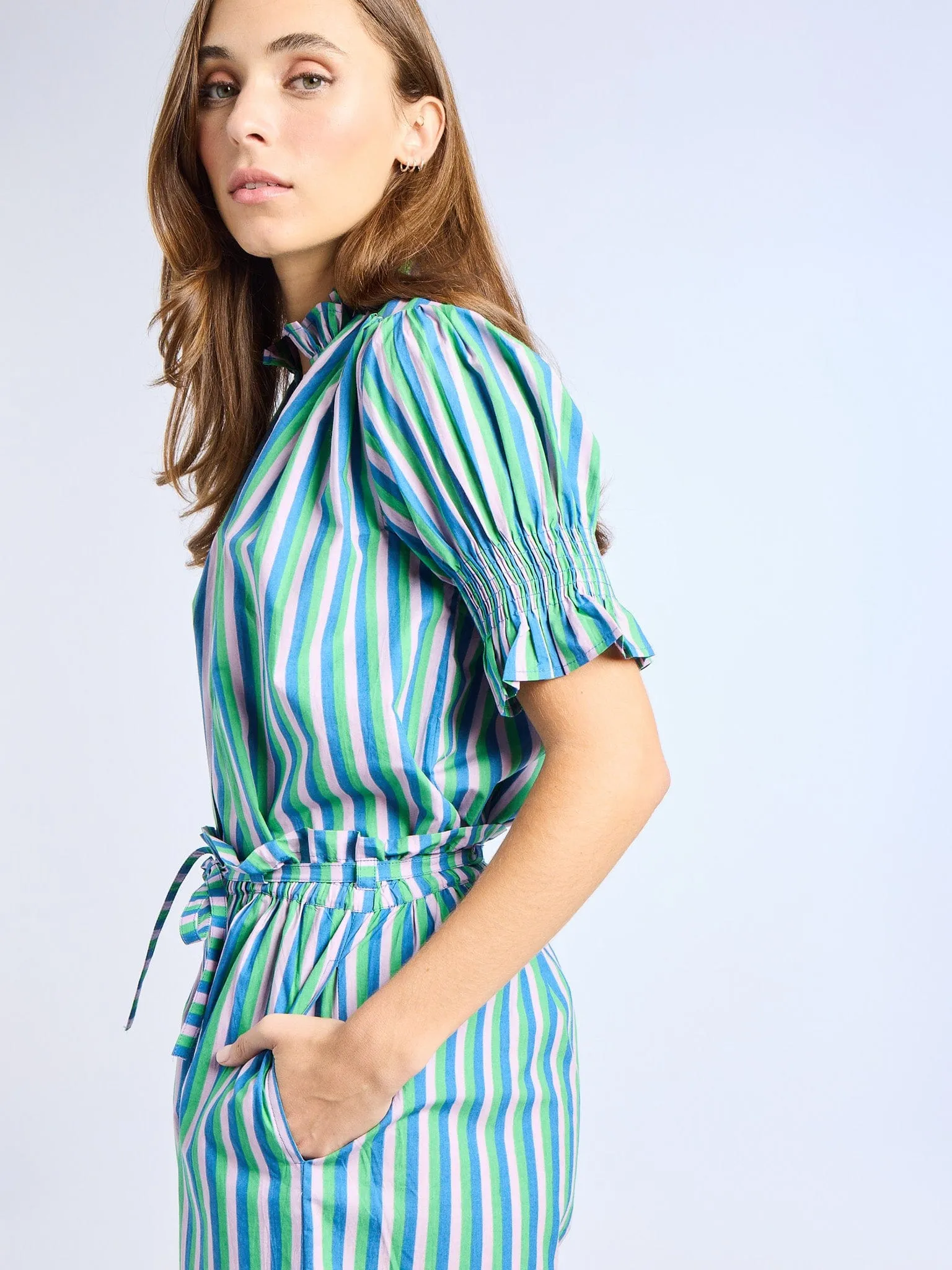Printed top Marnie Top in Printemps Stripe